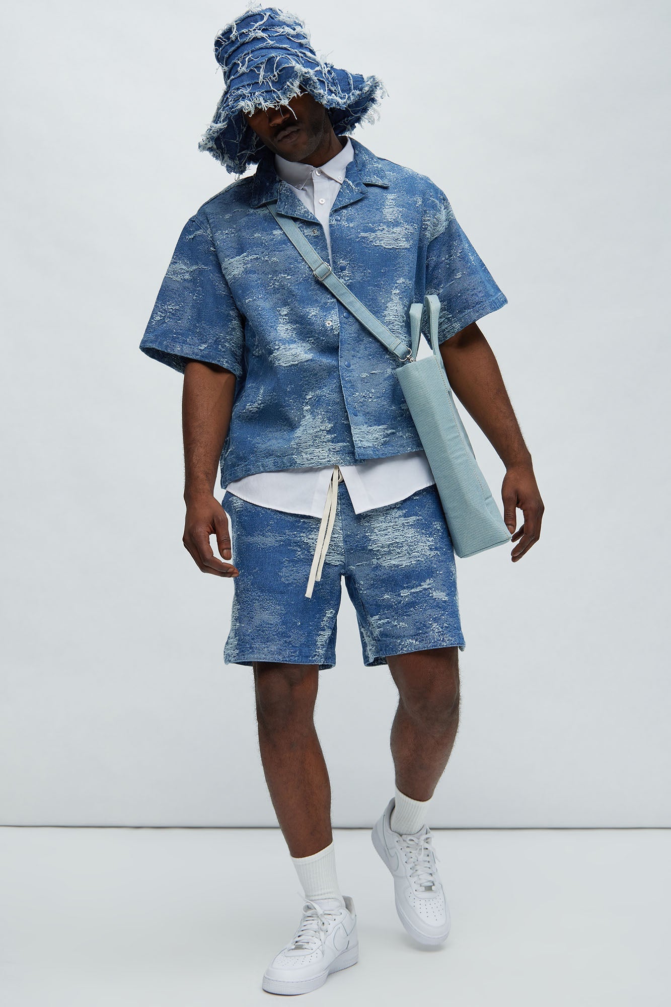 Cloud 9 Textured Shirt - Light Blue