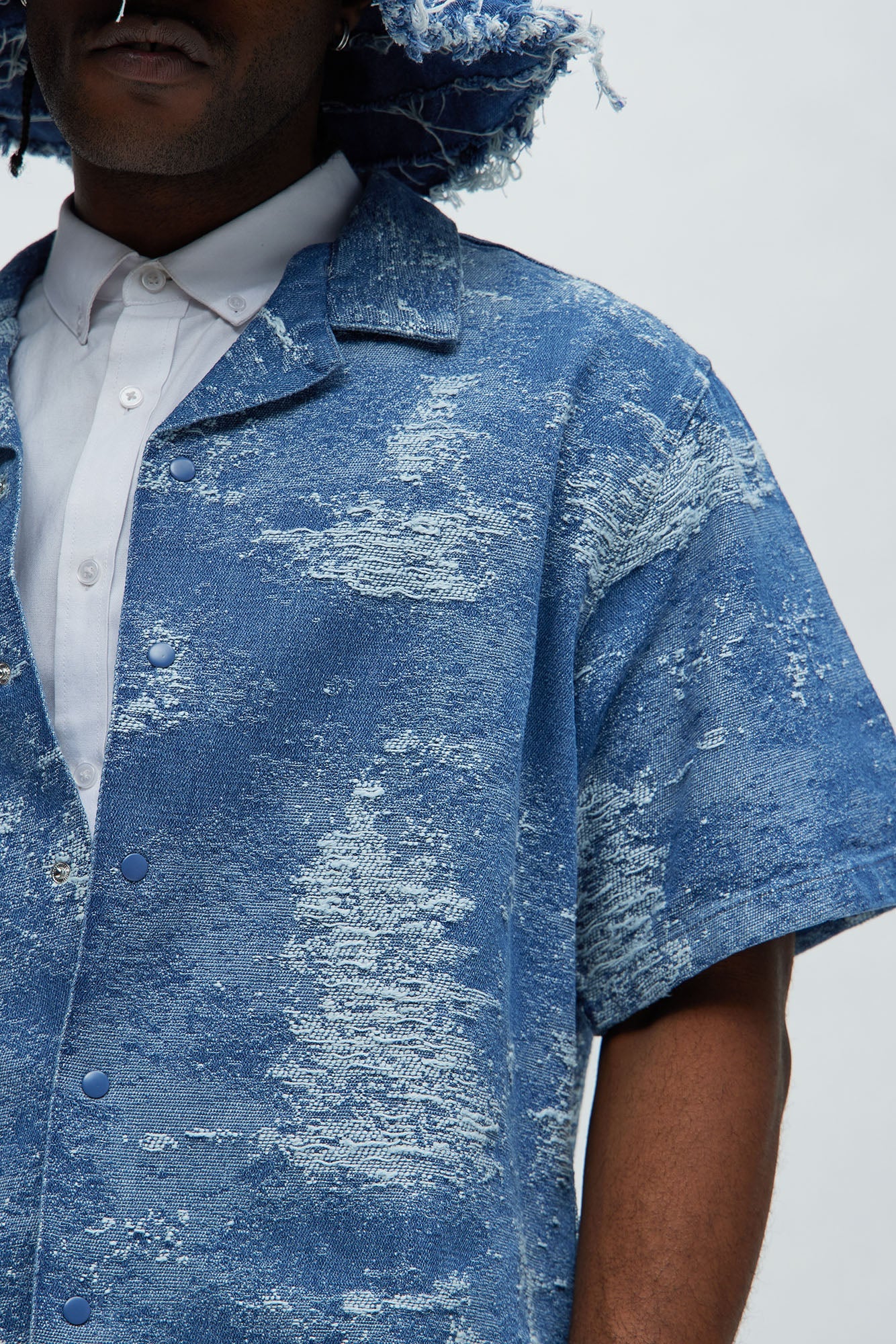 Cloud 9 Textured Shirt - Light Blue