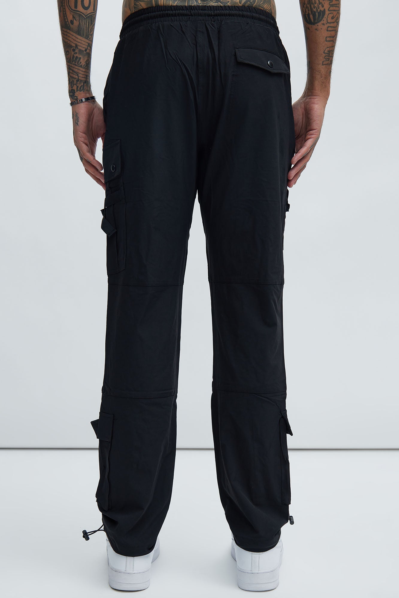 Versatile Slim Cargo Pants - Black