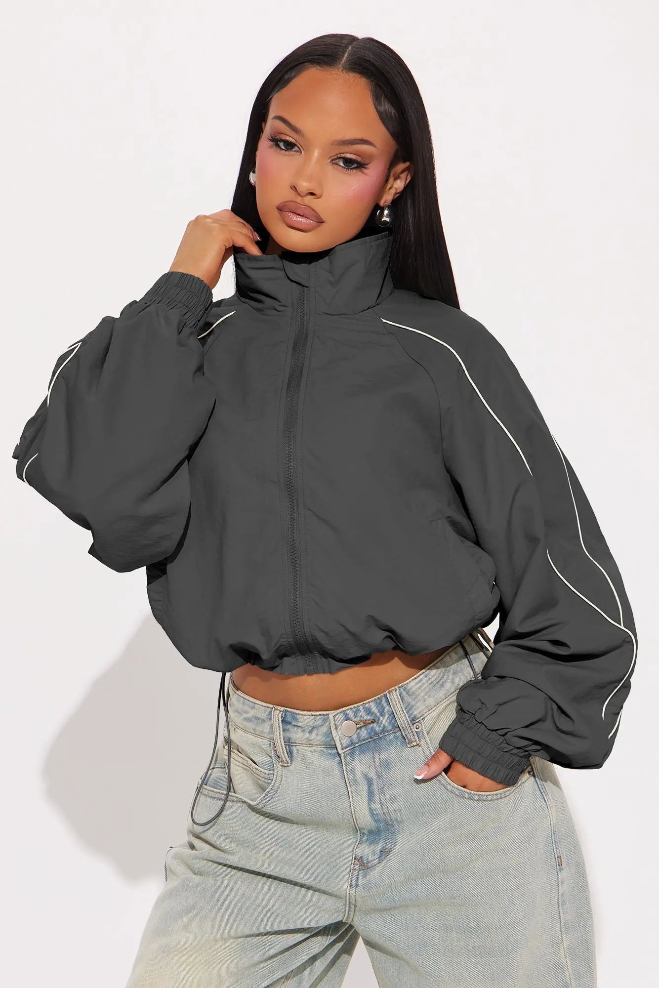 Keep Your Cool Windbreaker - Charcoal