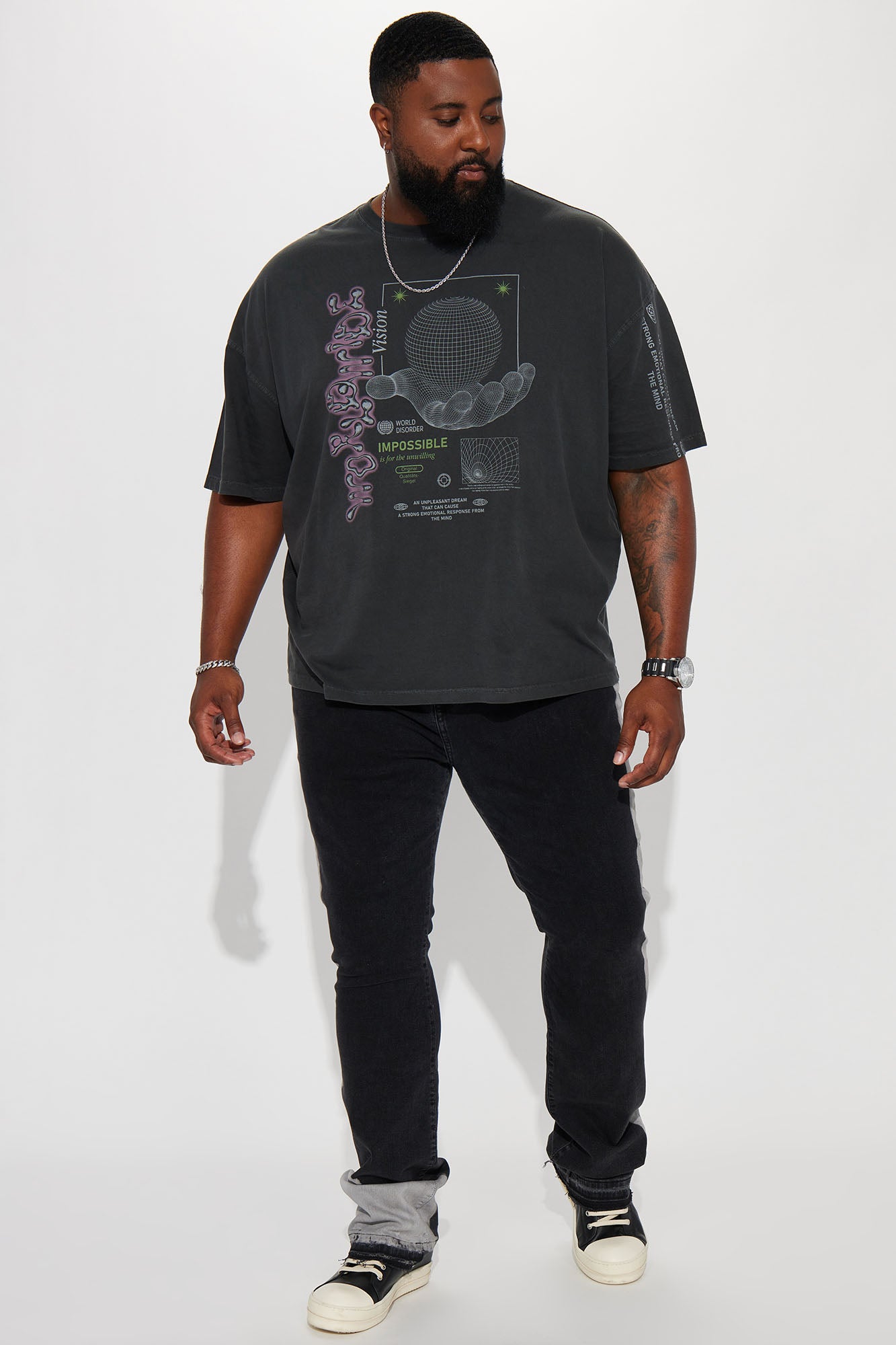 Worldwide Oversized Short Sleeve Tee - Black