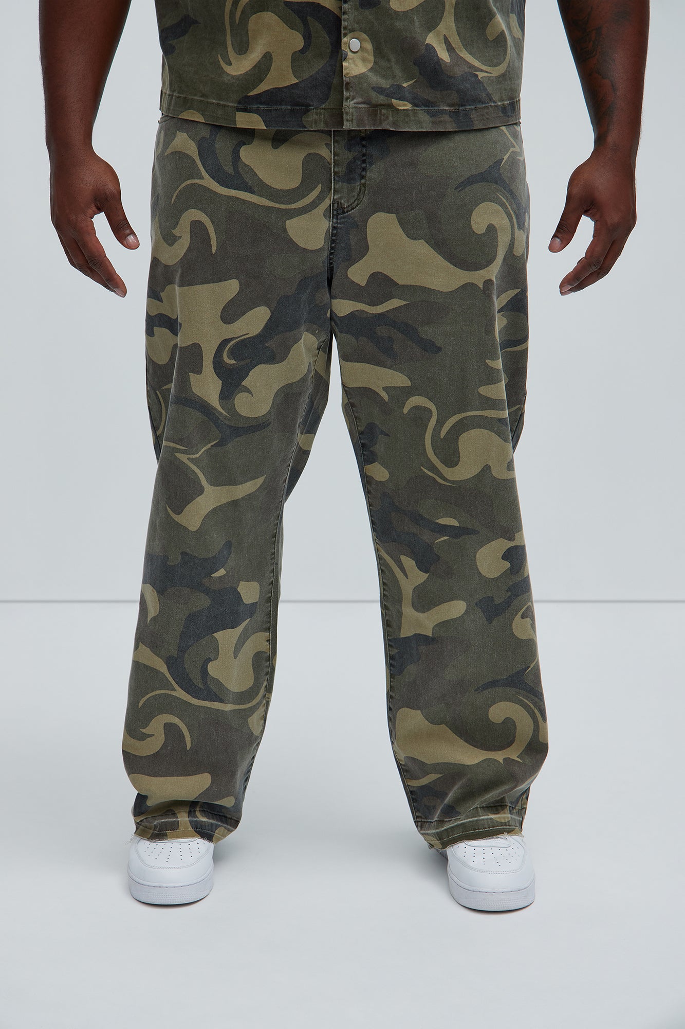 Won't Do Camo Straight Pants - Camouflage