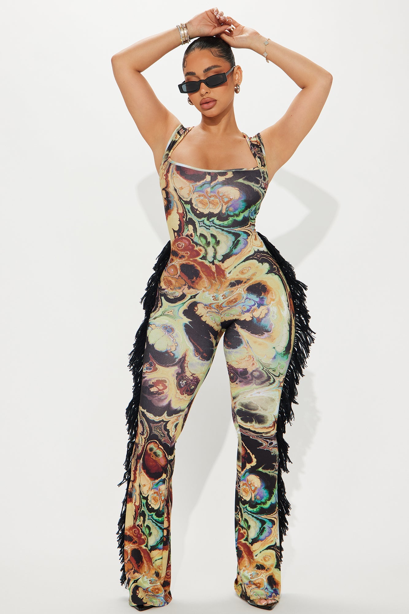 All At Once Jumpsuit - Black/combo