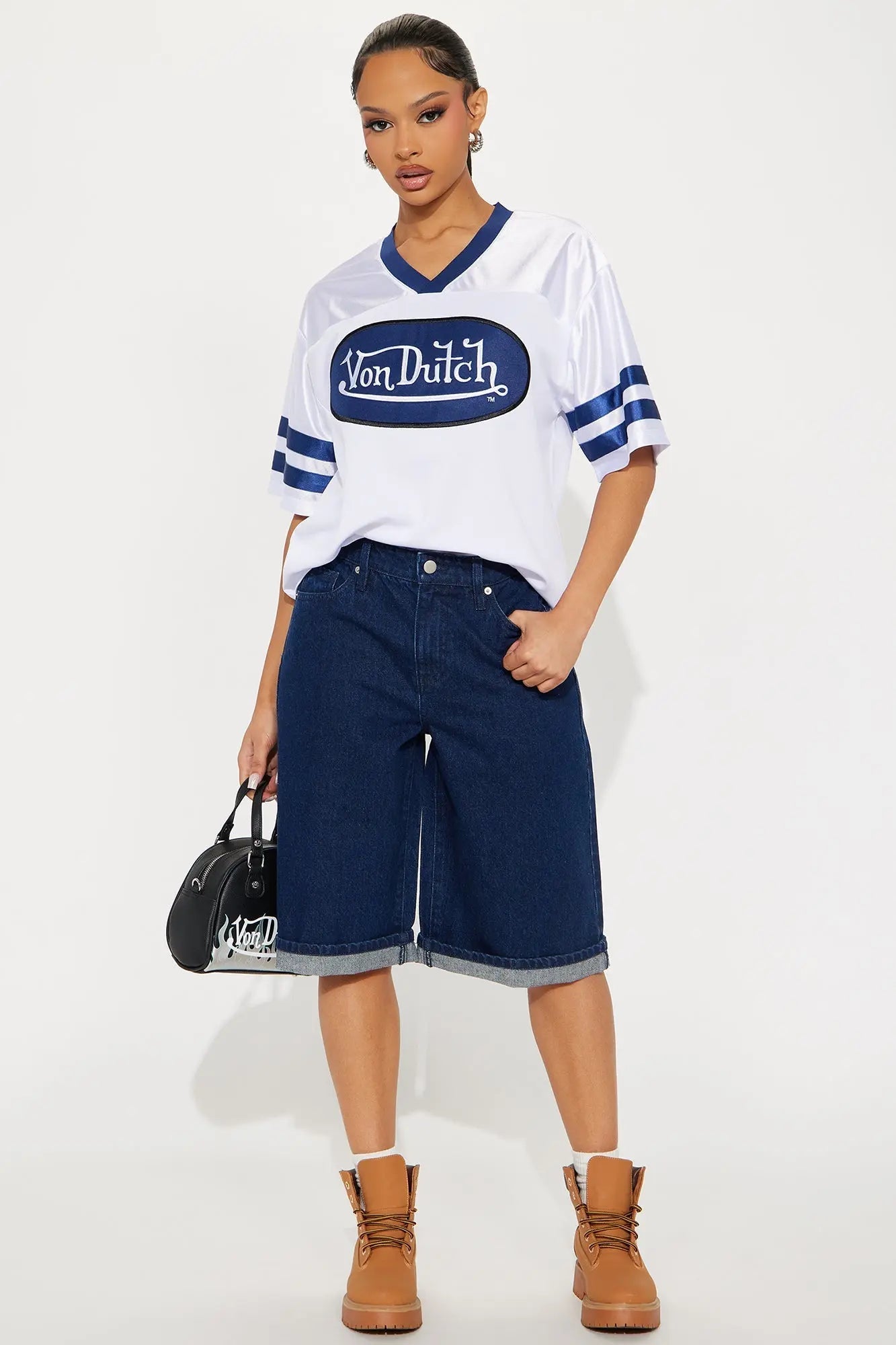Hustle Mode Denim Jorts - Dark Wash