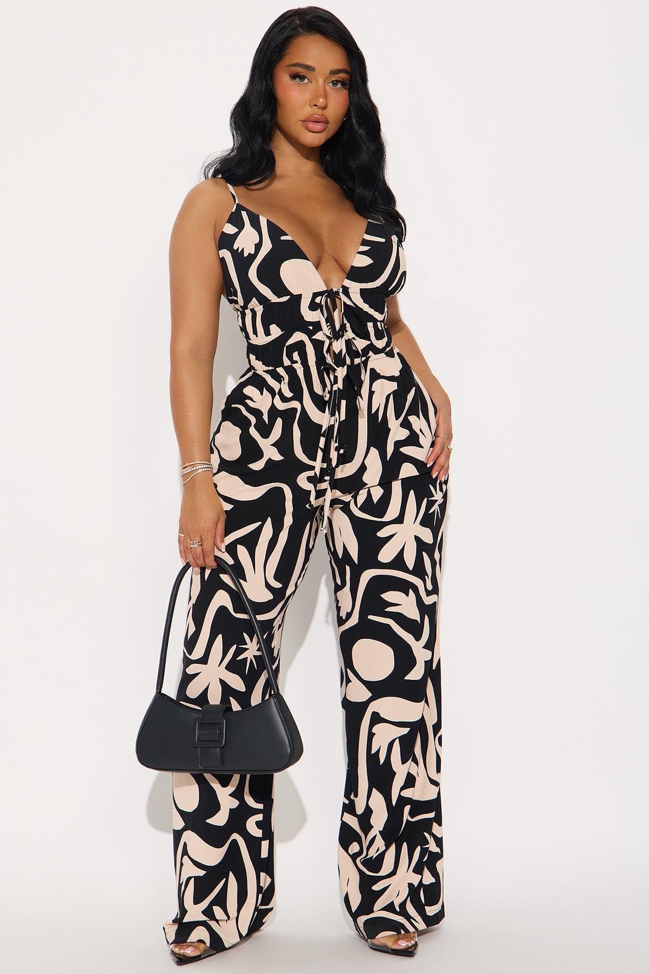 Such A Dream Abstract Jumpsuit - Black/combo