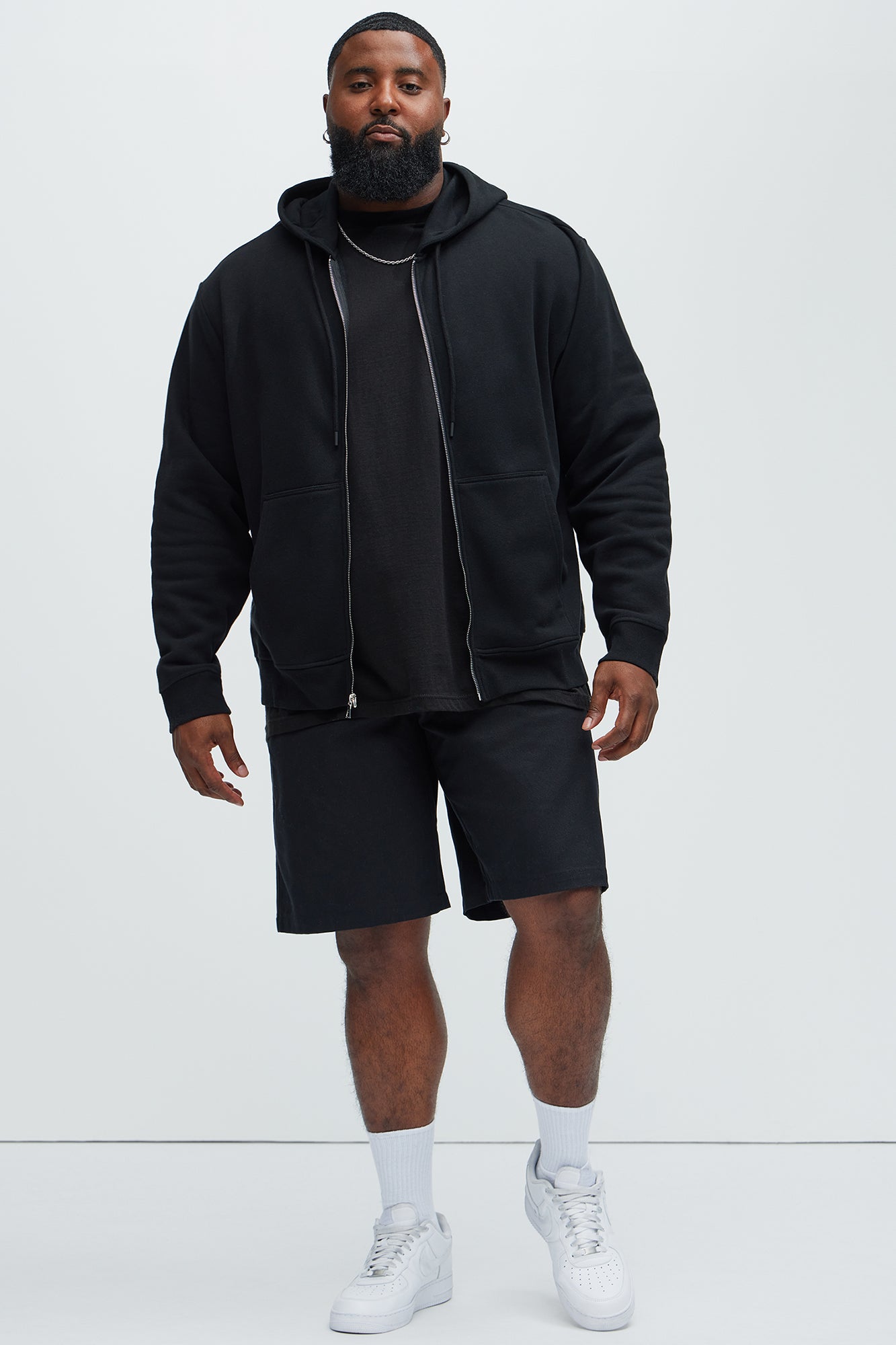 Tyson Zip Up Hoodie - Black