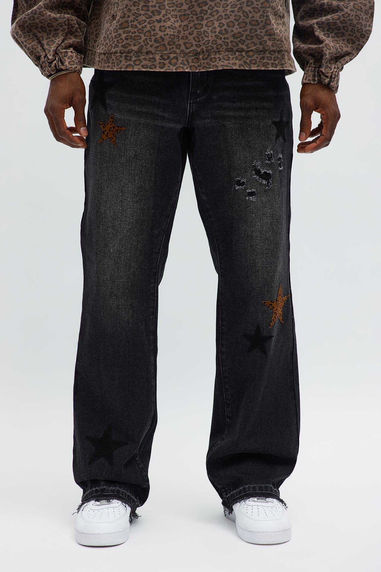 Stacked Slim Flare I'm More Than Stars Jeans - Black Wash