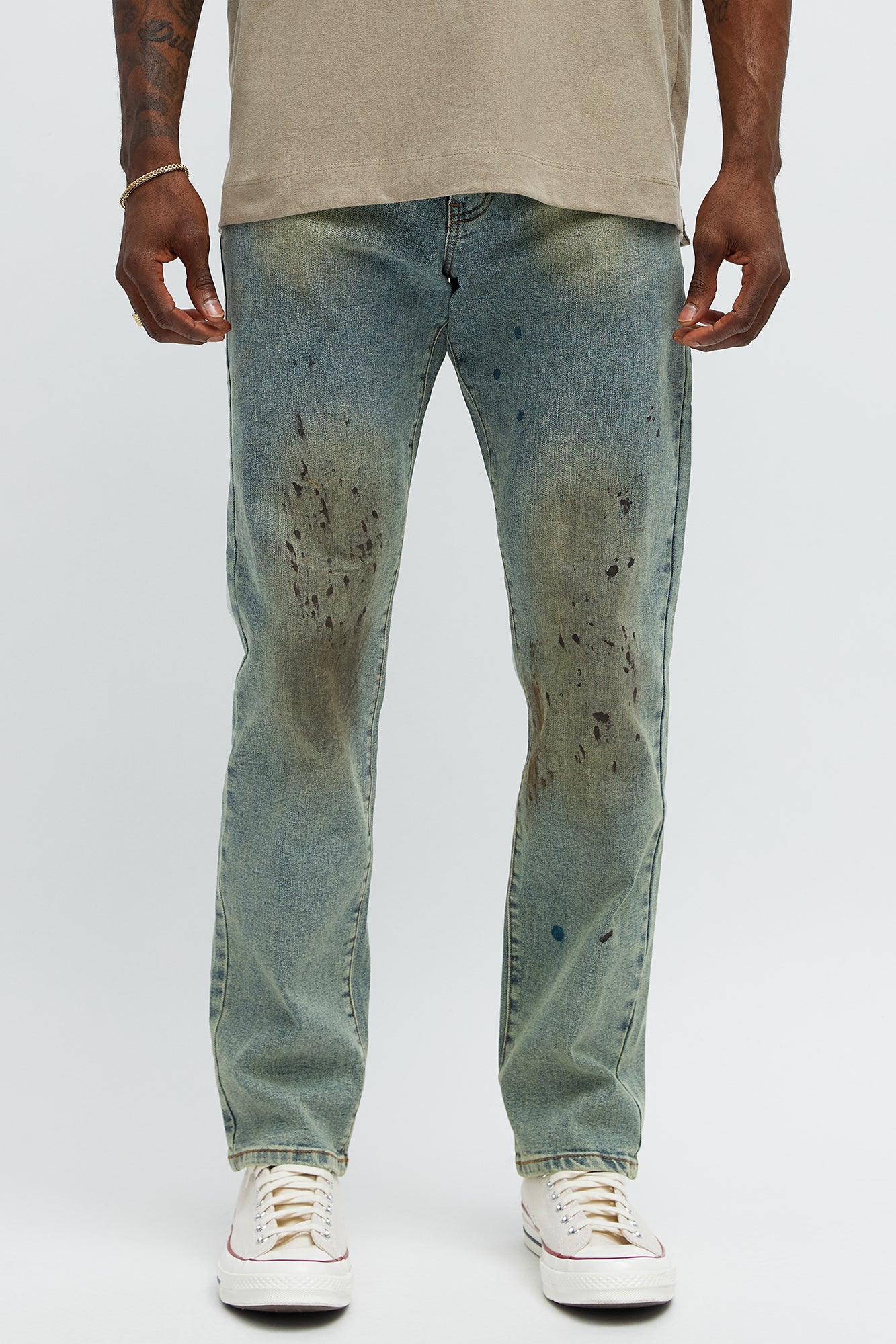 Skinny Dirt On My Name Jeans - Medium Blue Wash