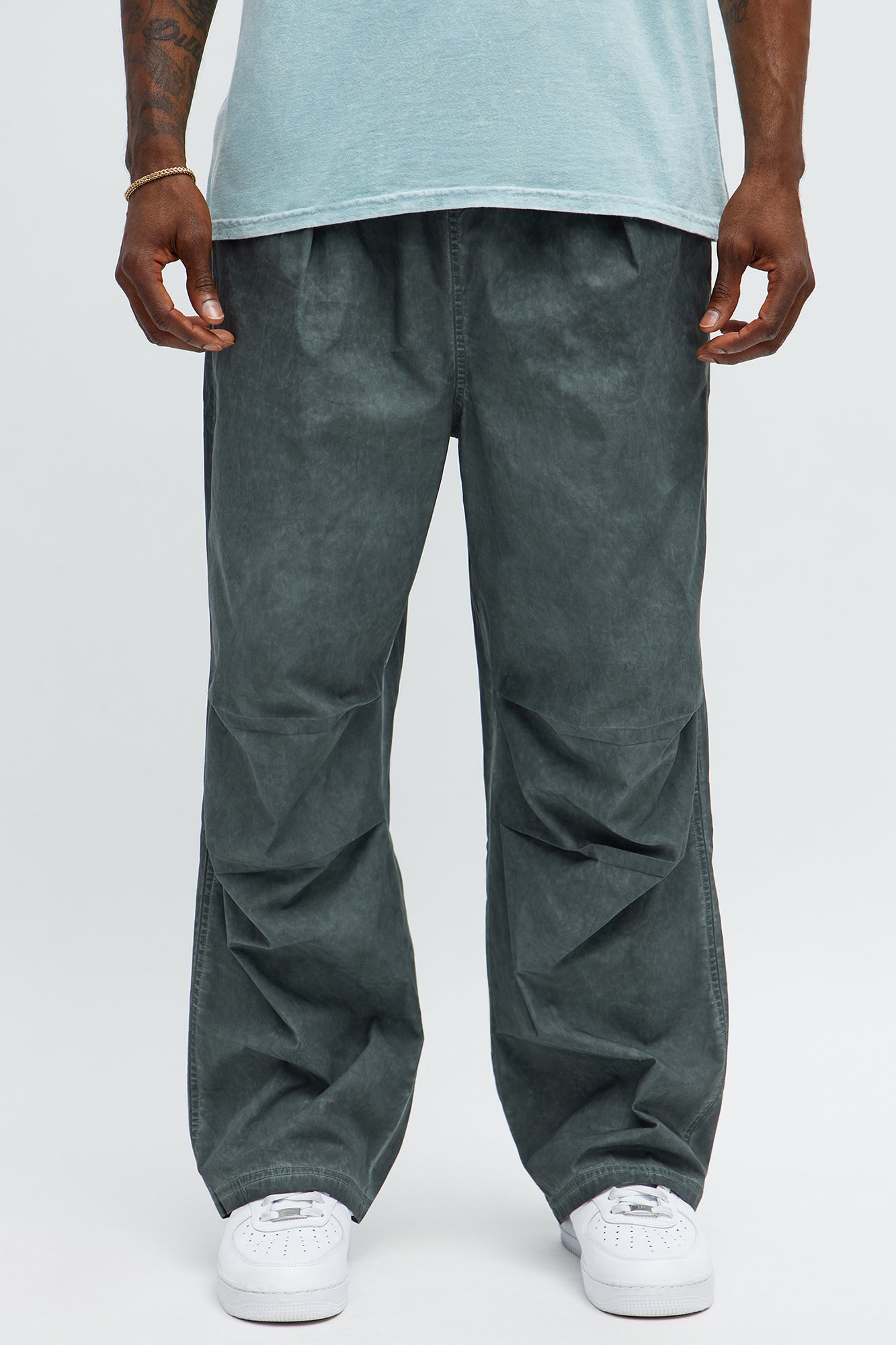 Baggy Hit Below The Belt Pants - Slate Grey