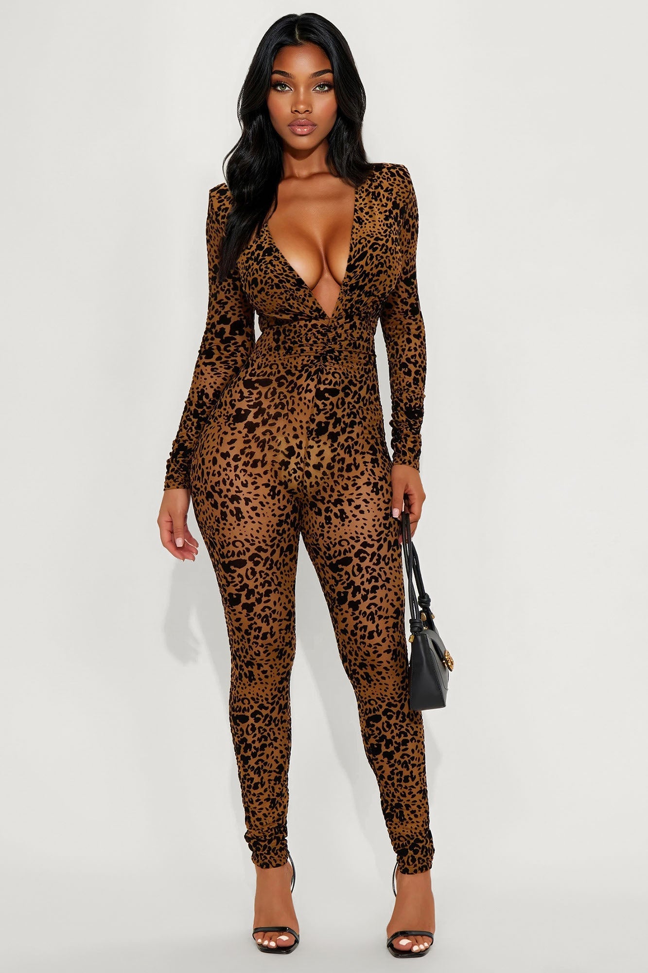 Wild Fashion Mesh Jumpsuit - Camel/combo