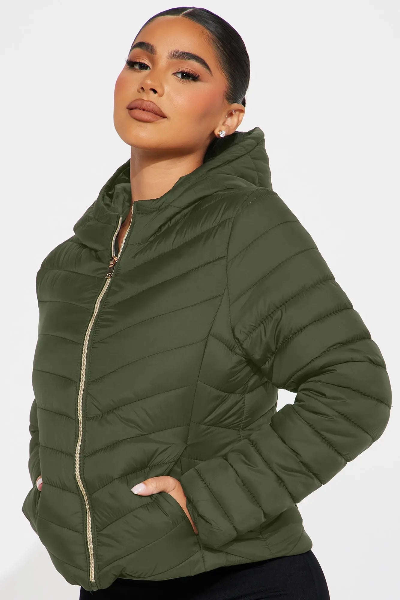 Cold Times Puffer Jacket - Olive
