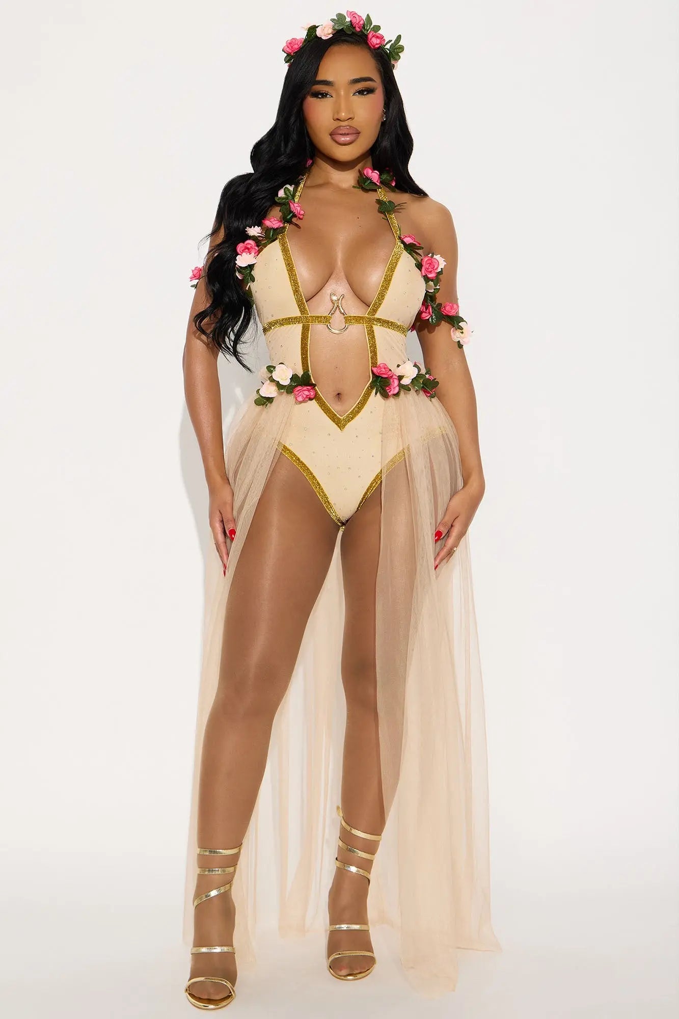 Original Sin Goddess 2 Piece Costume Set - Pink/combo