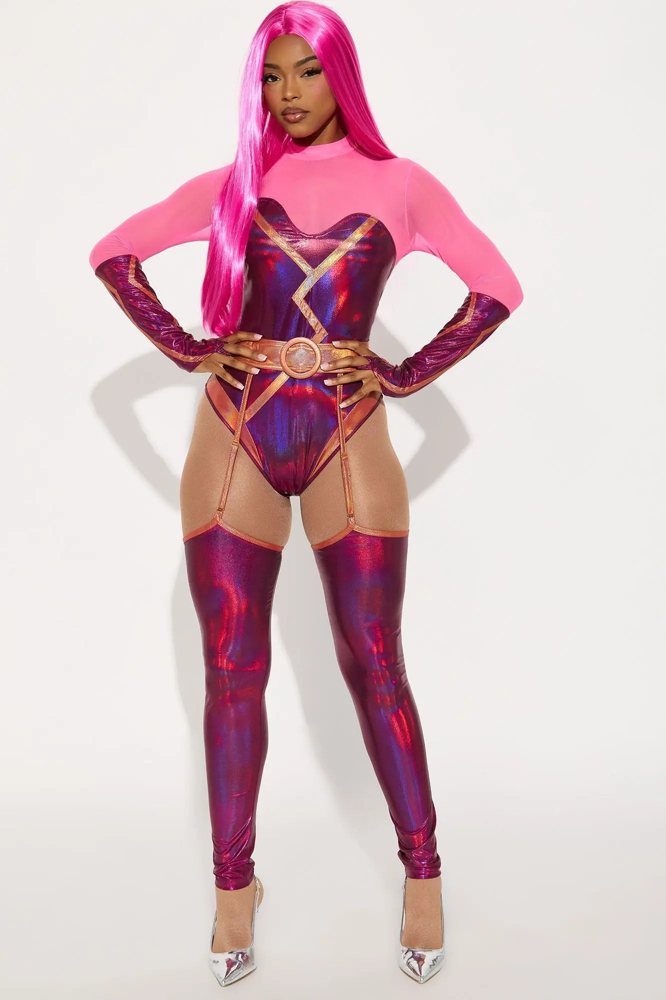Hot Like Lava 4 Piece Costume Set - Pink