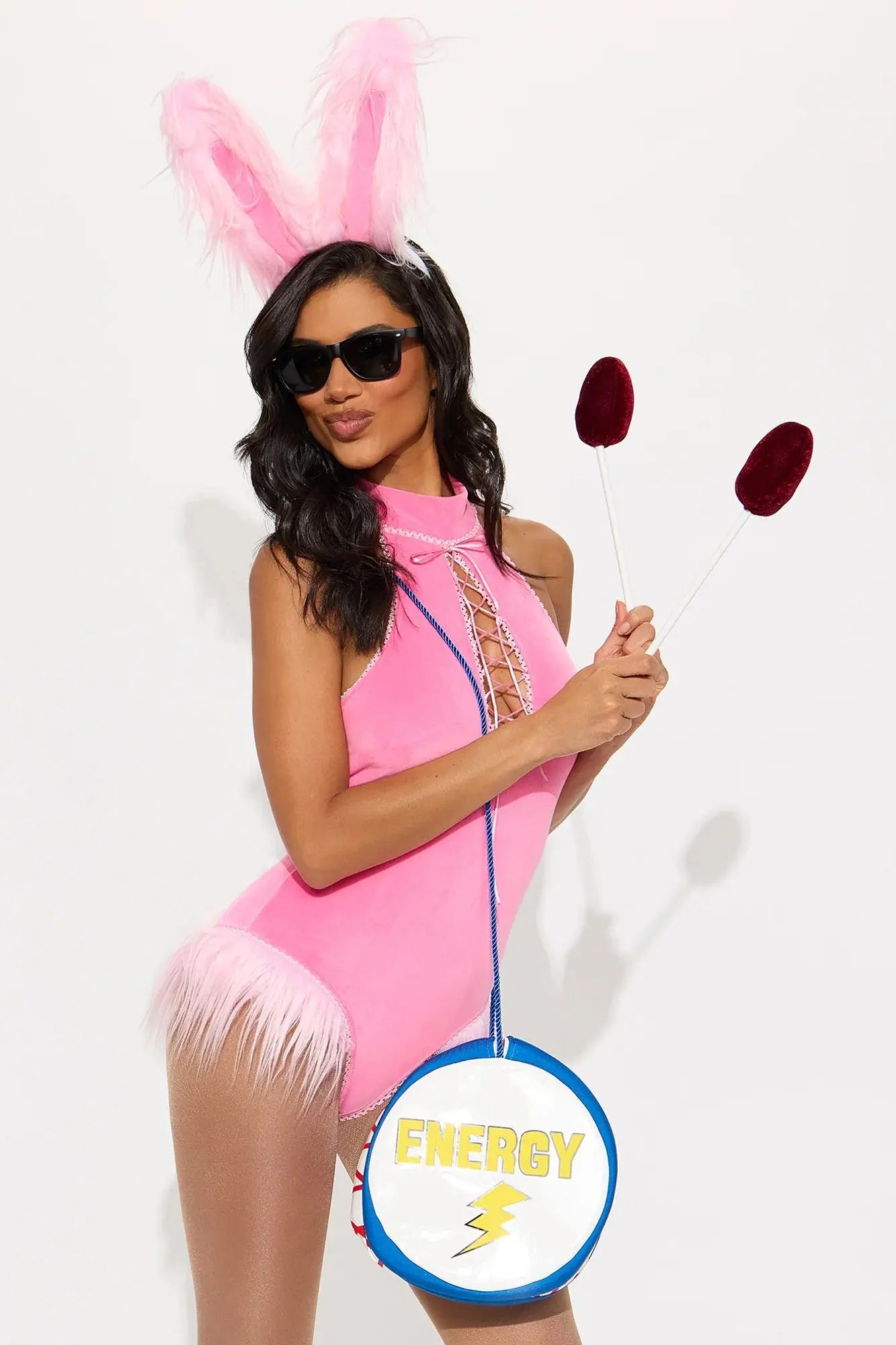 Energy Bunny 5 Piece Costume Set - Pink