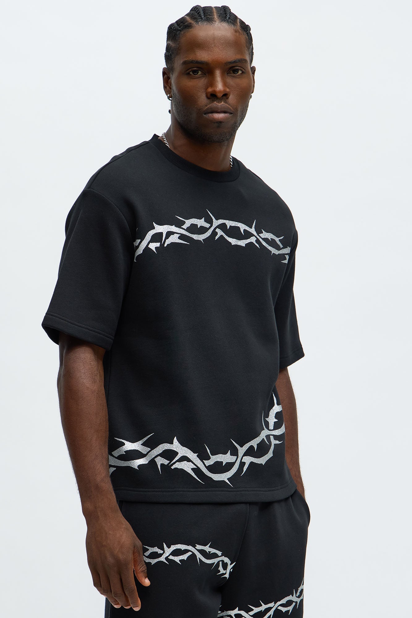 Tyson Barbed Wire Short Sleeve Tee - Black