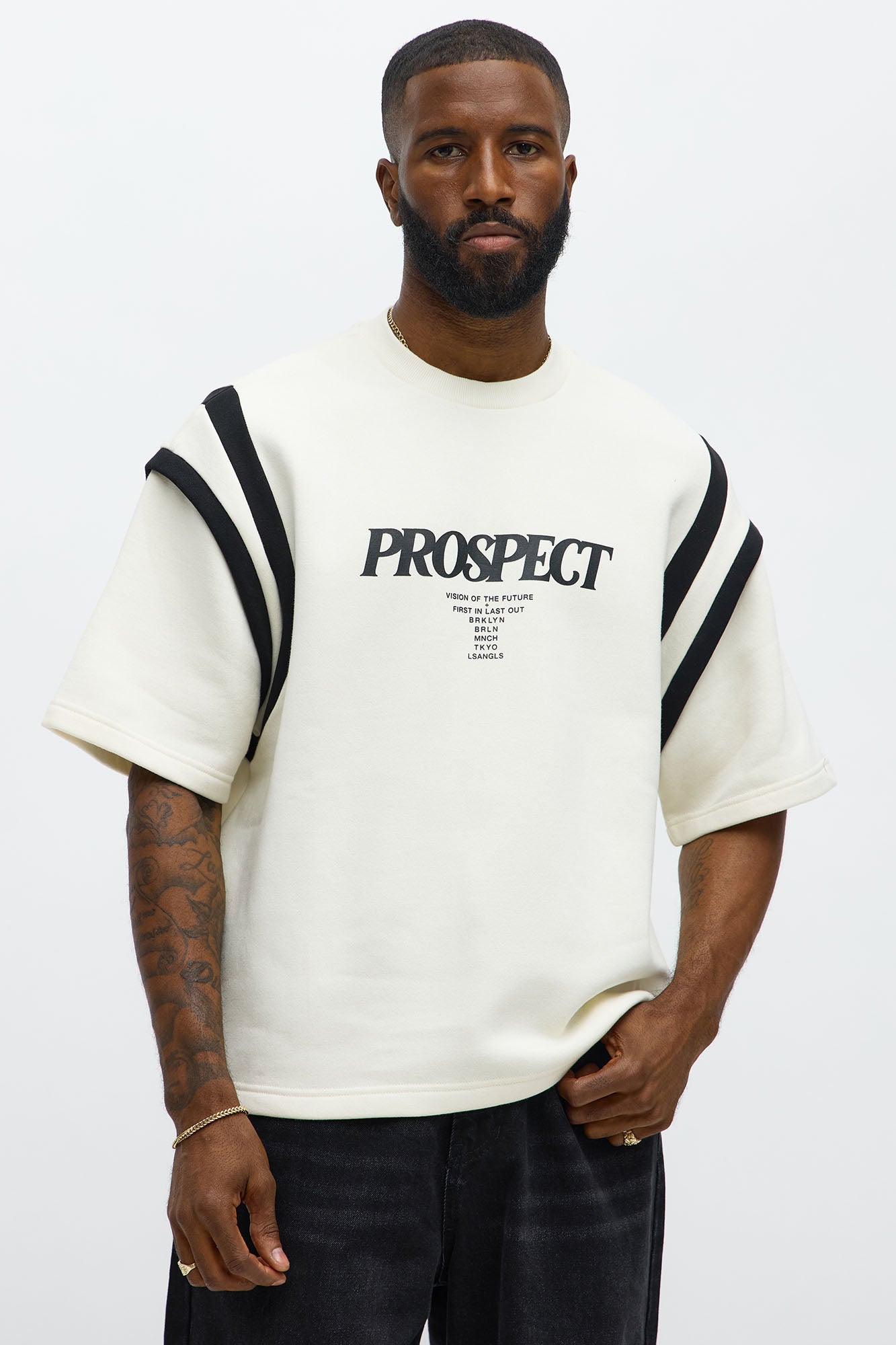 Prospect Boxy Short Sleeve Tee - Cream/combo