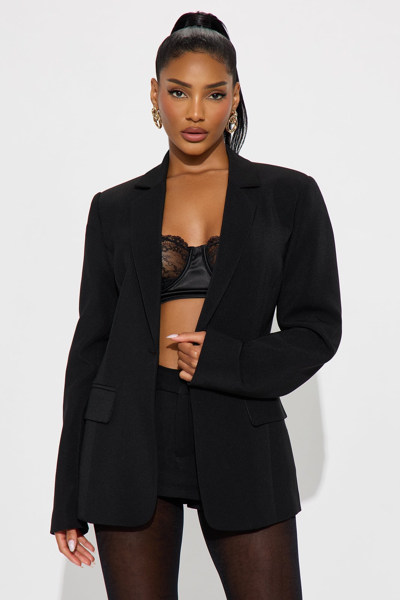 Nessa Fitted Blazer - Black