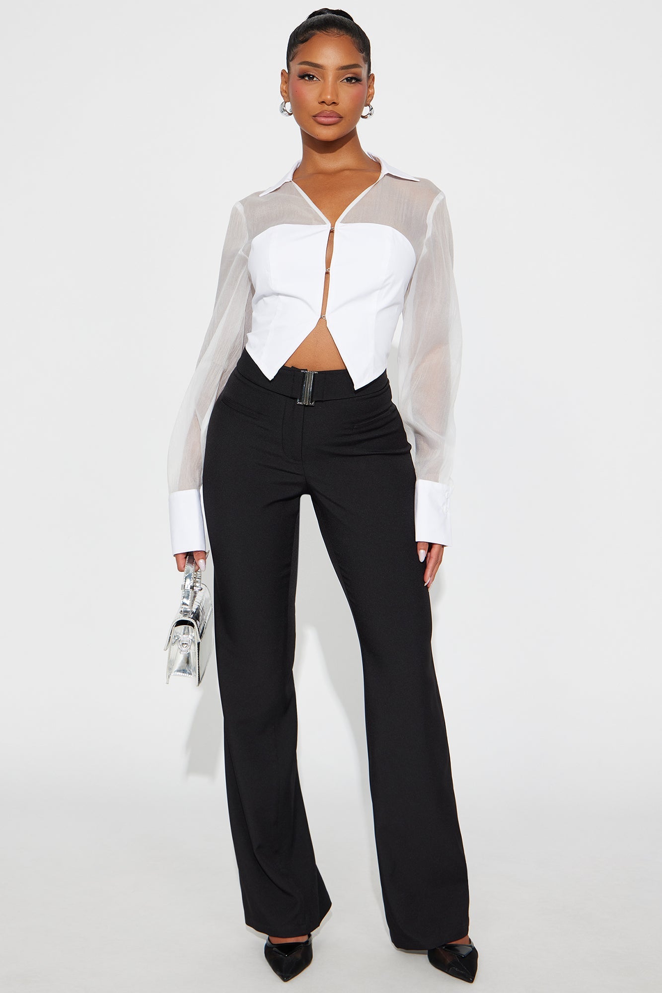 Giana Belted Trouser Pant 33″ - Black