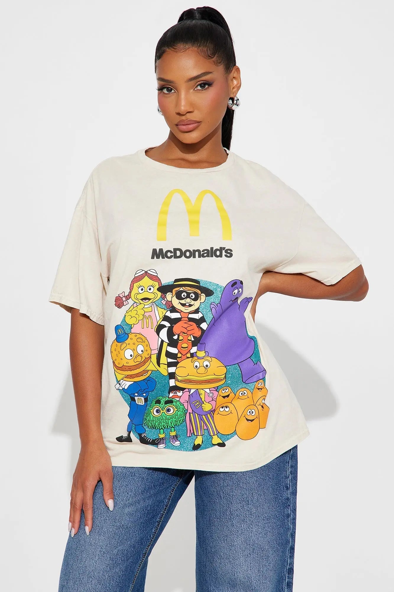 Vintage McDonald's Oversized Washed Tee - Natural