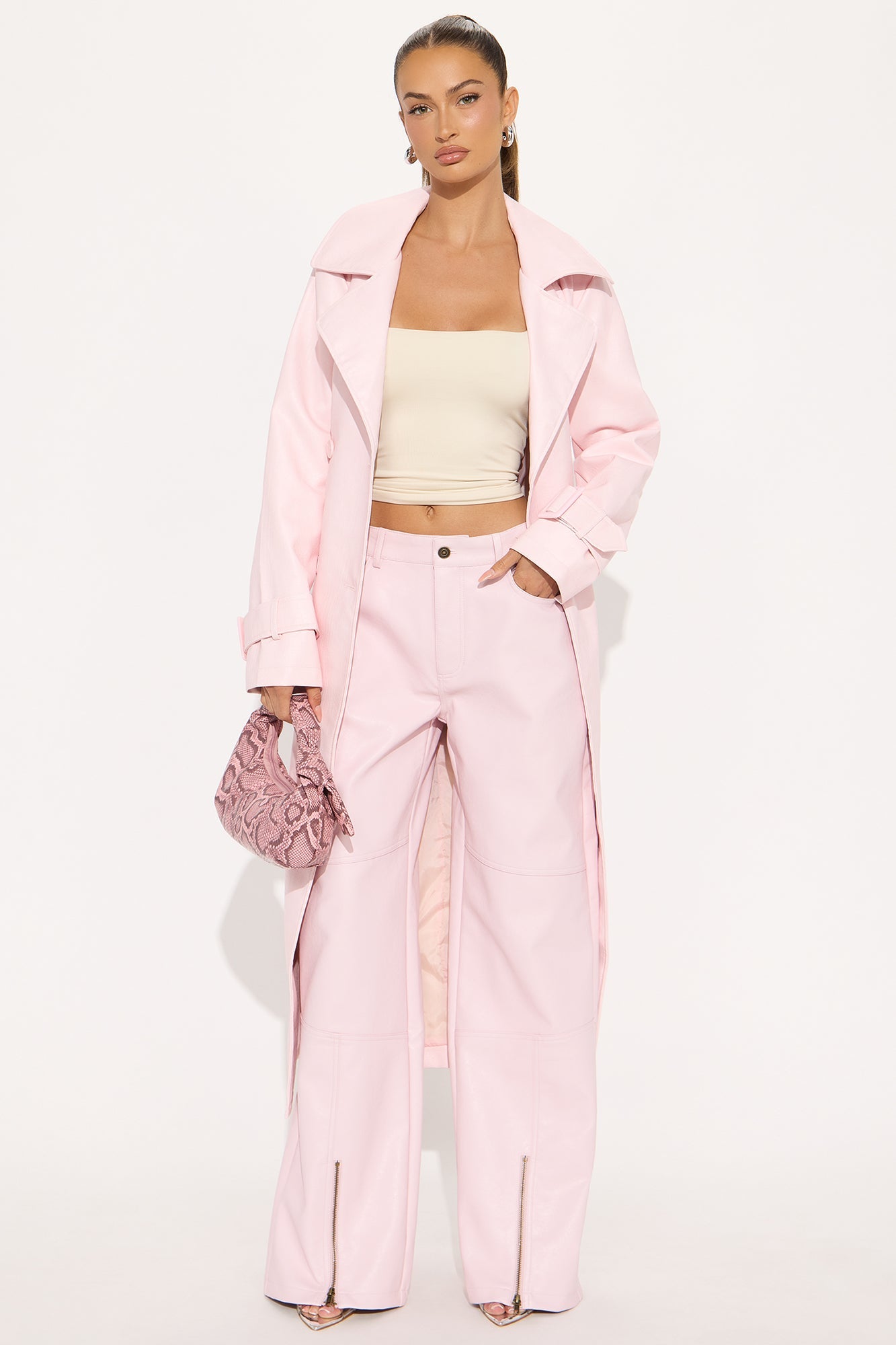 Hot N' Spicy Faux Leather Pant - Pink