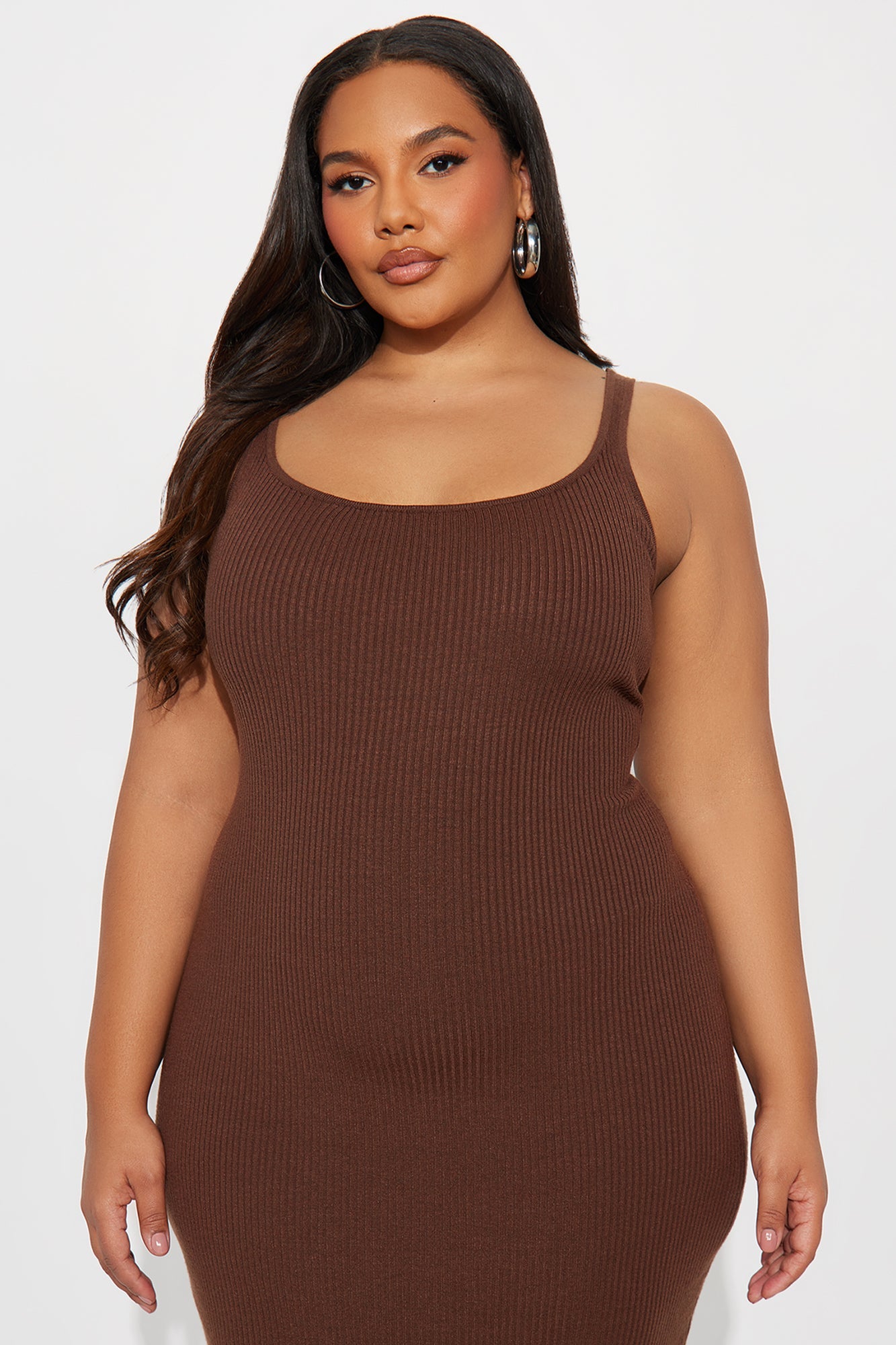On The Town Maxi Dress Set - Brown