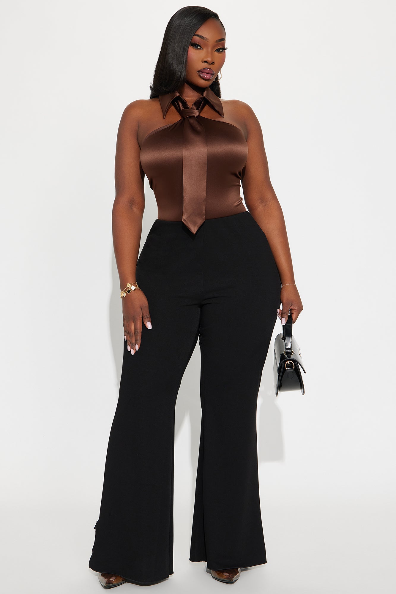 Cassidy Ponte Wide Leg Pant 32″ - Black