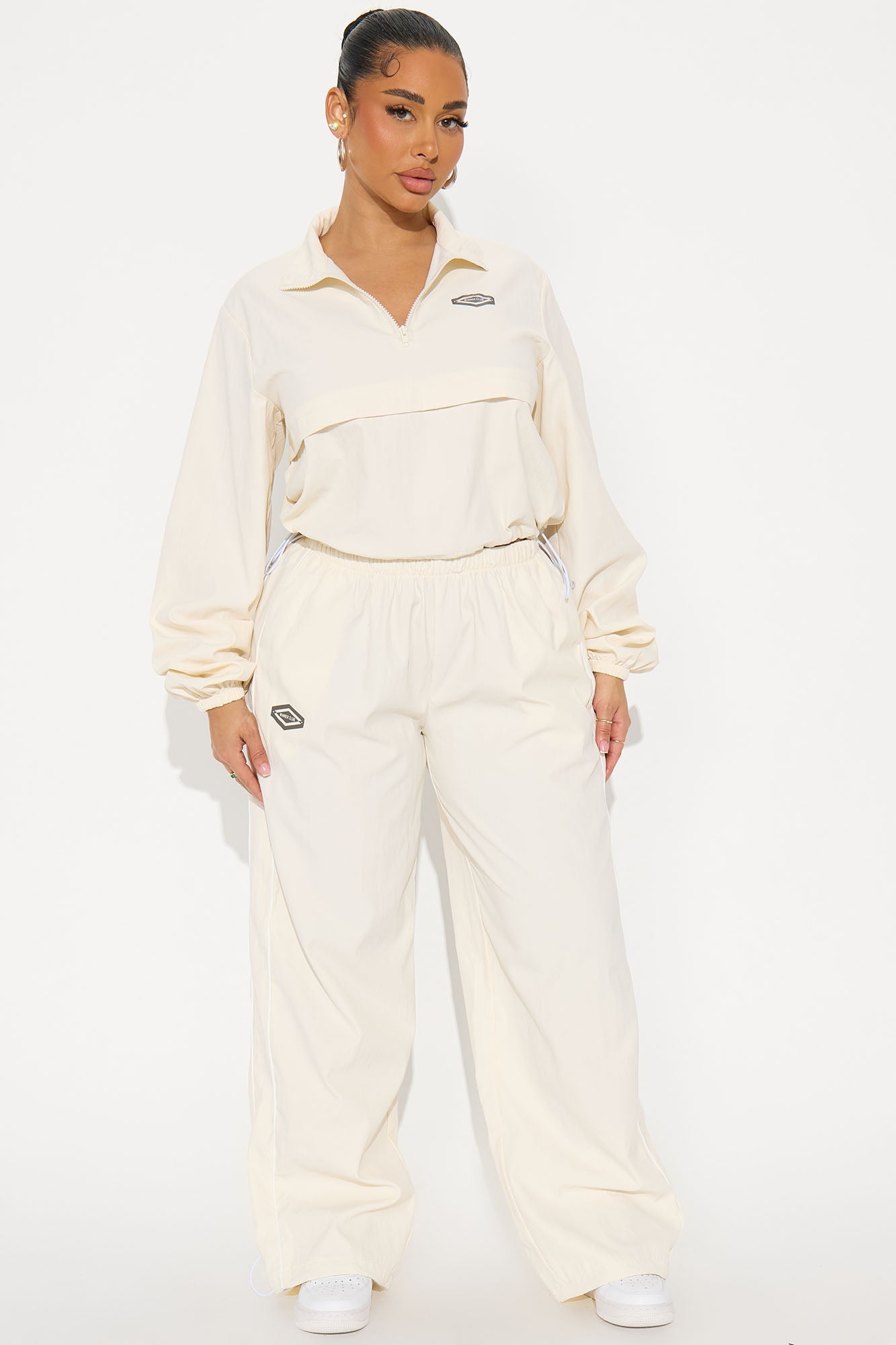 Bella Windbreaker Pant Set - Cream