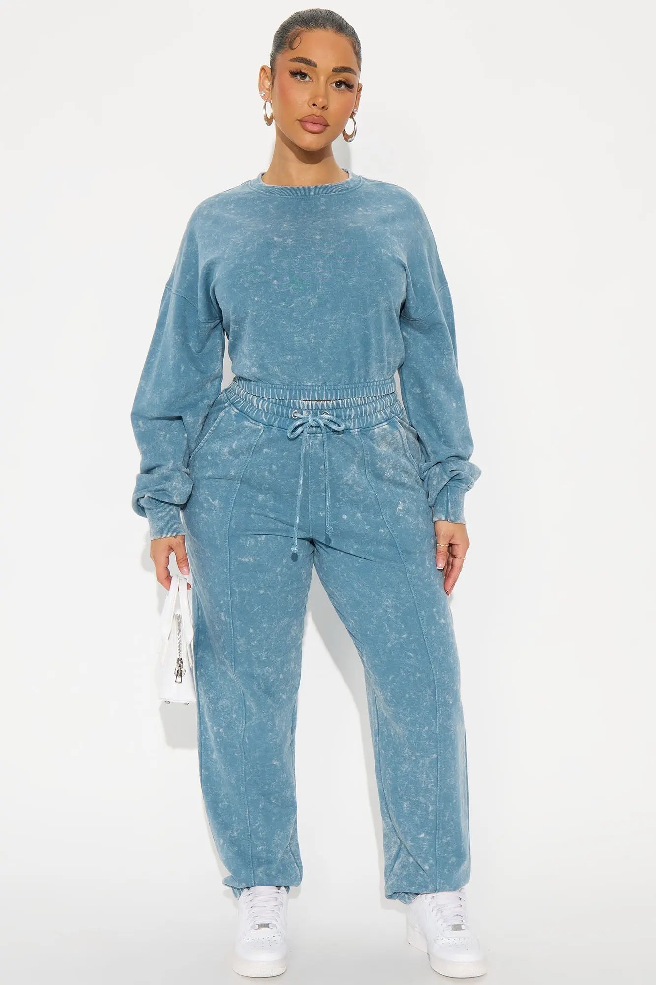 Willow Washed Jogger Set - Blue