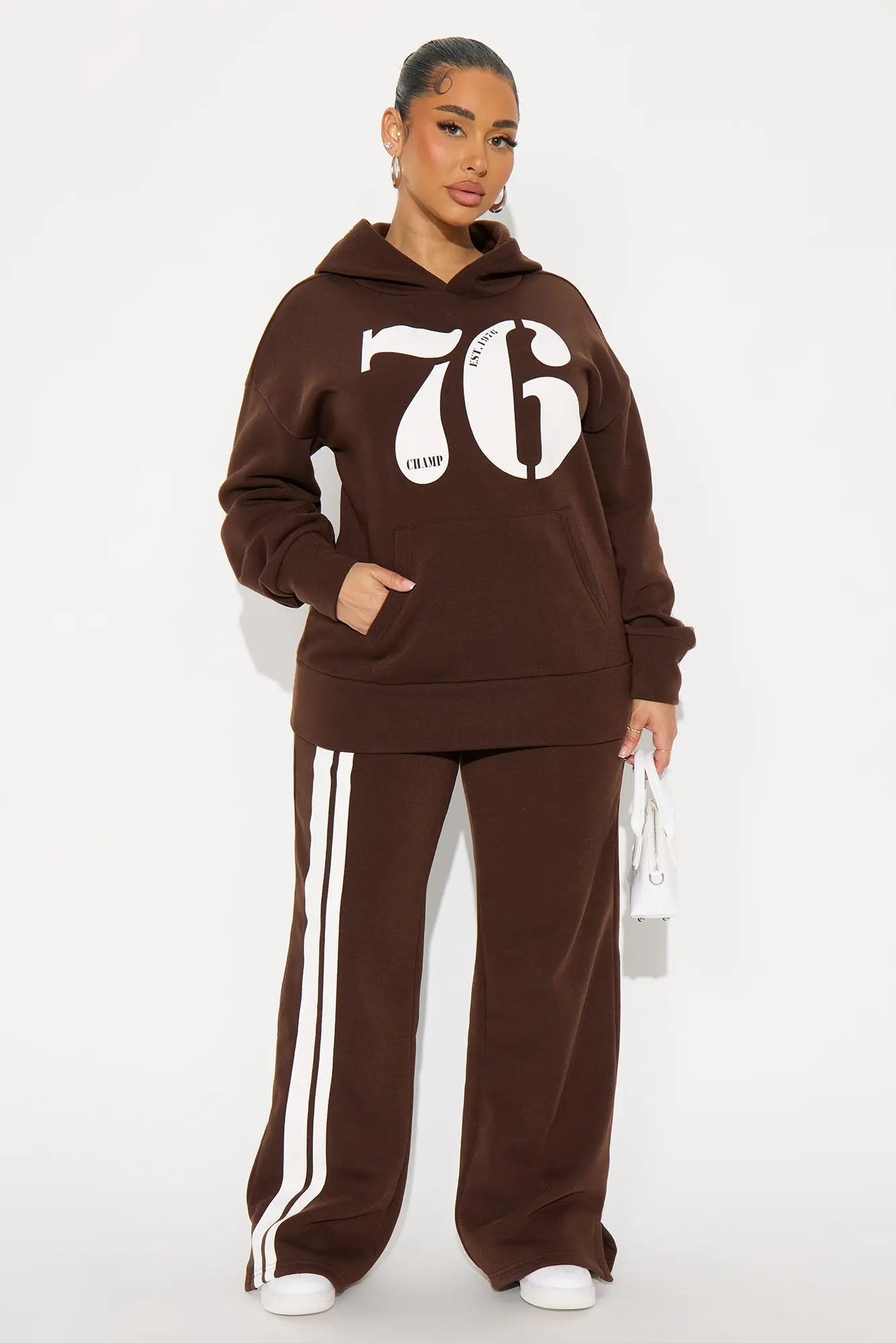 76' Champ Fleece Sweatsuit Set - Chocolate