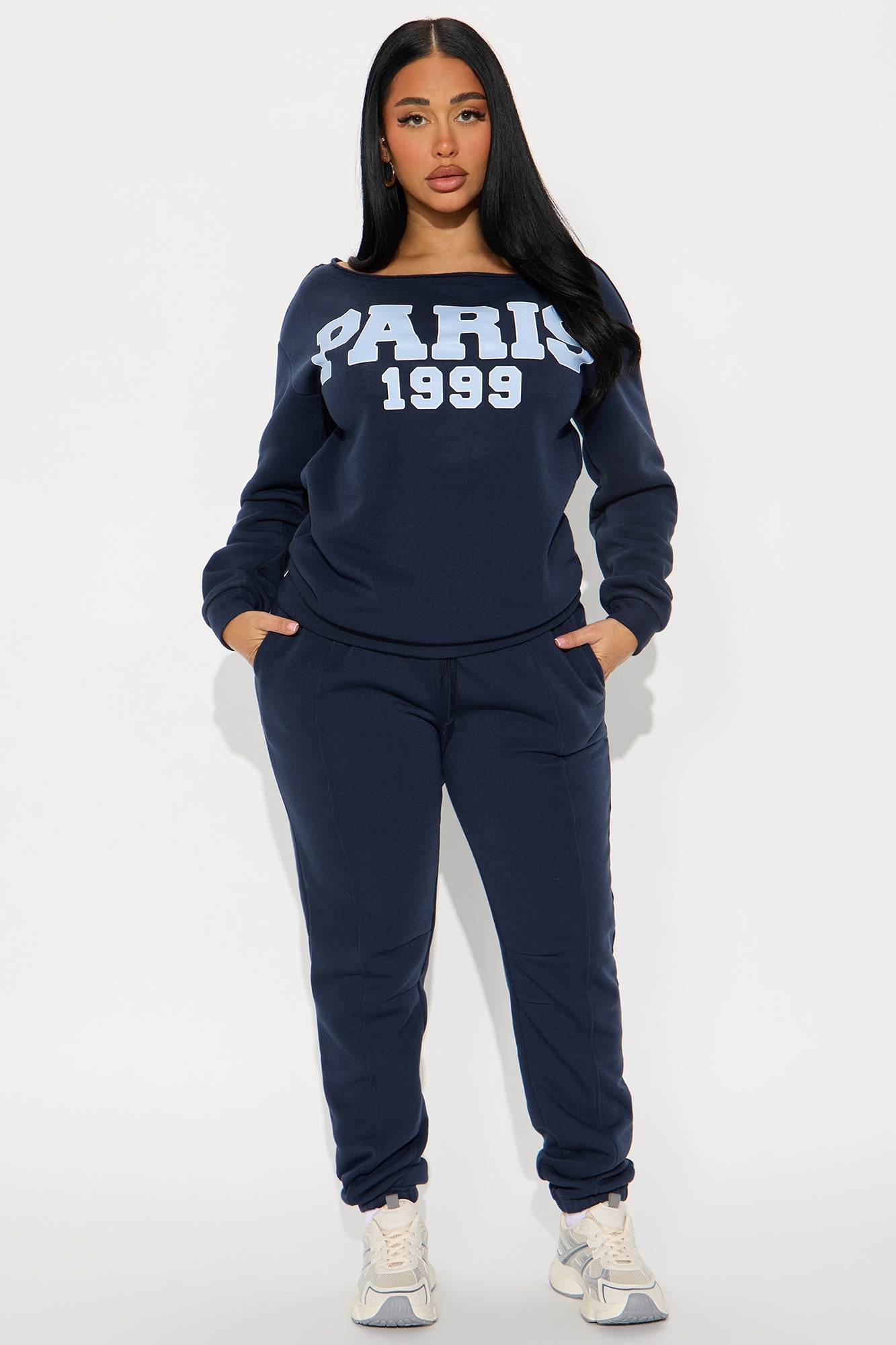 Paris 1999 Fleece Jogger Set - Navy