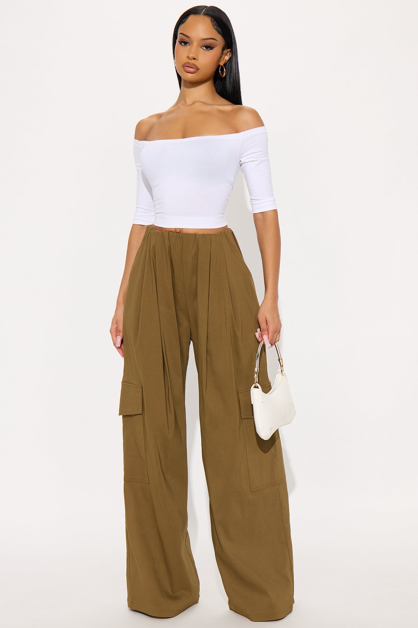Rush Hour Cargo Wide Leg Pant 32″ - Olive