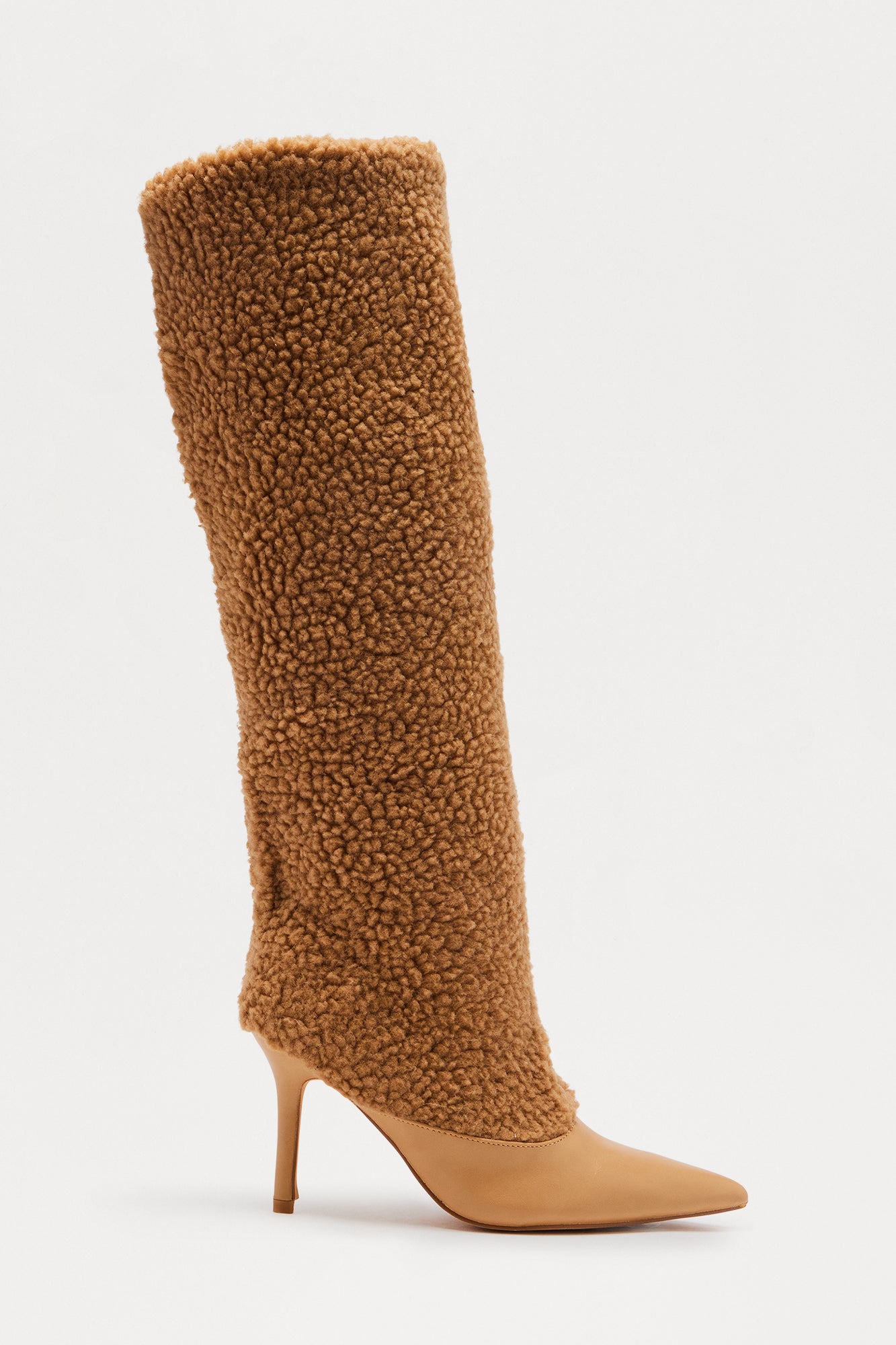 Winnipeg Sherpa Knee High Boots - Tan