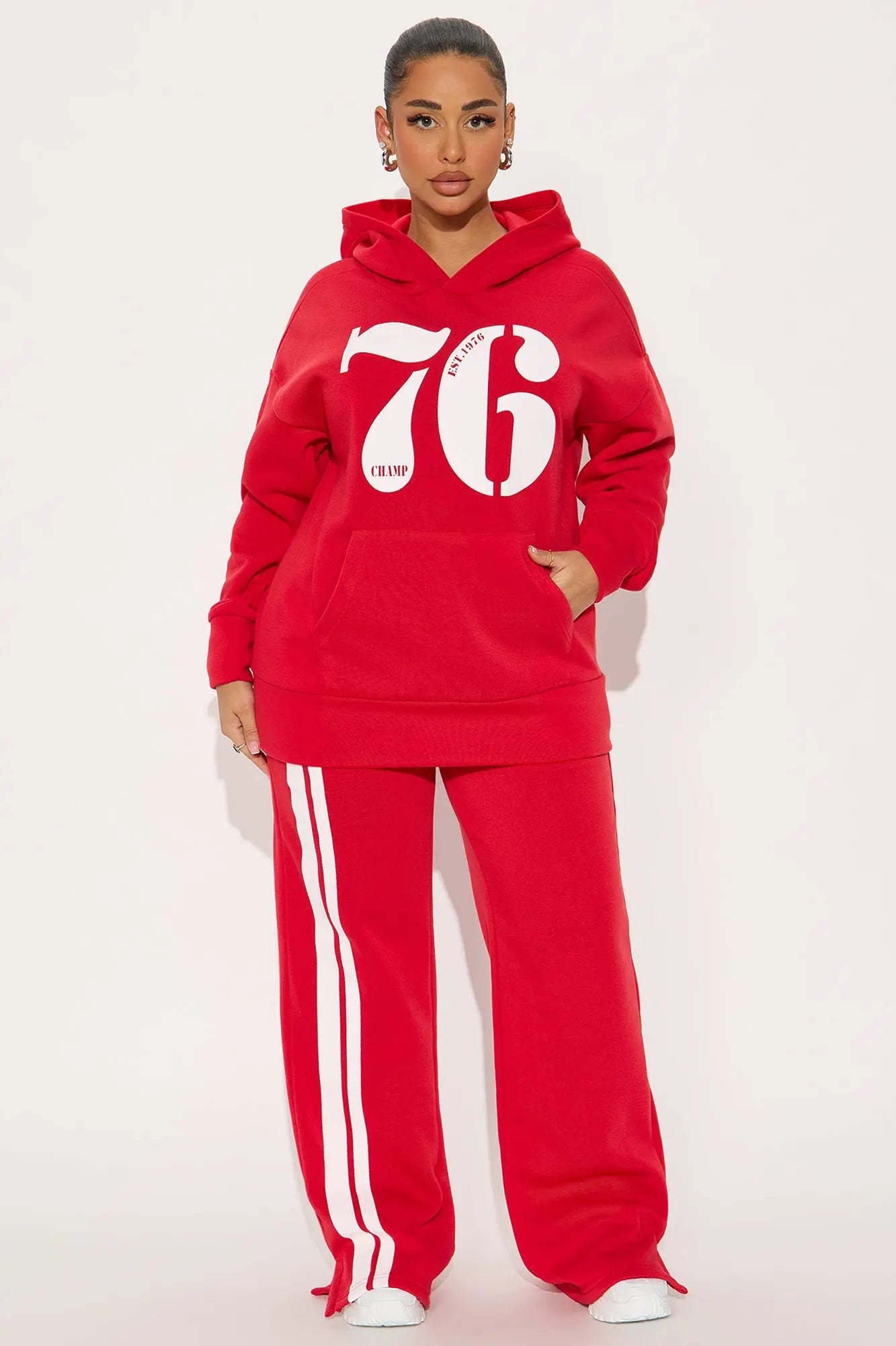 76' Champ Fleece Sweatsuit Set - Red
