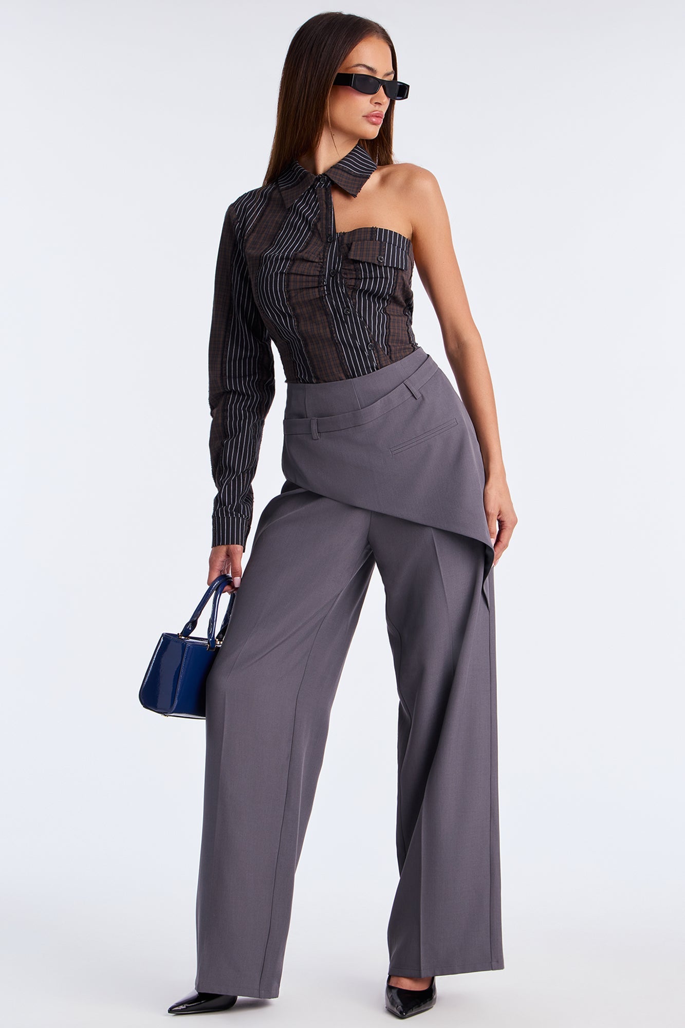 Schedule Conflict Wrap Trouser Pant 32″ - Charcoal