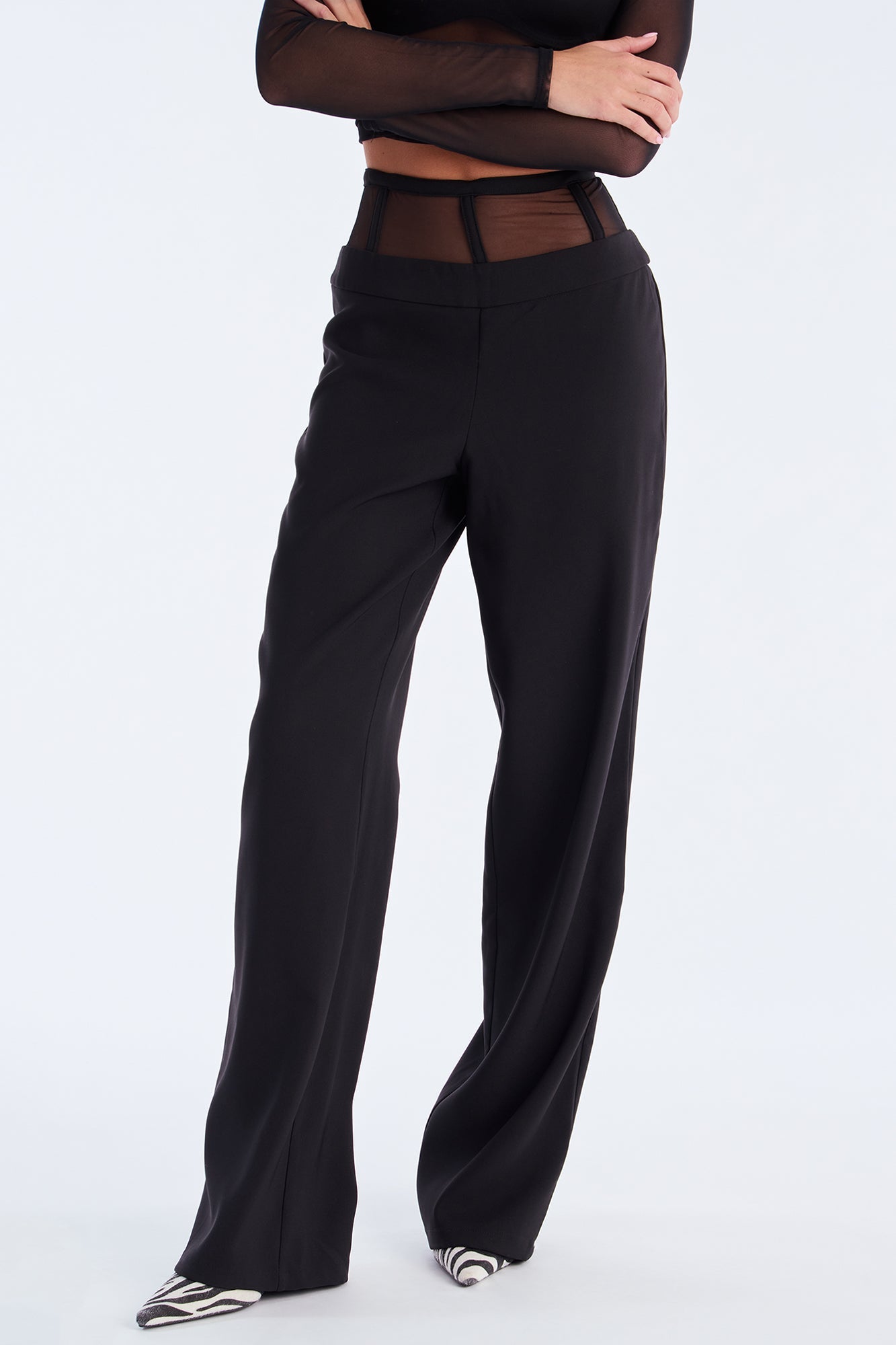Truthful Desire Corset Wide Leg Pant 33 - Black