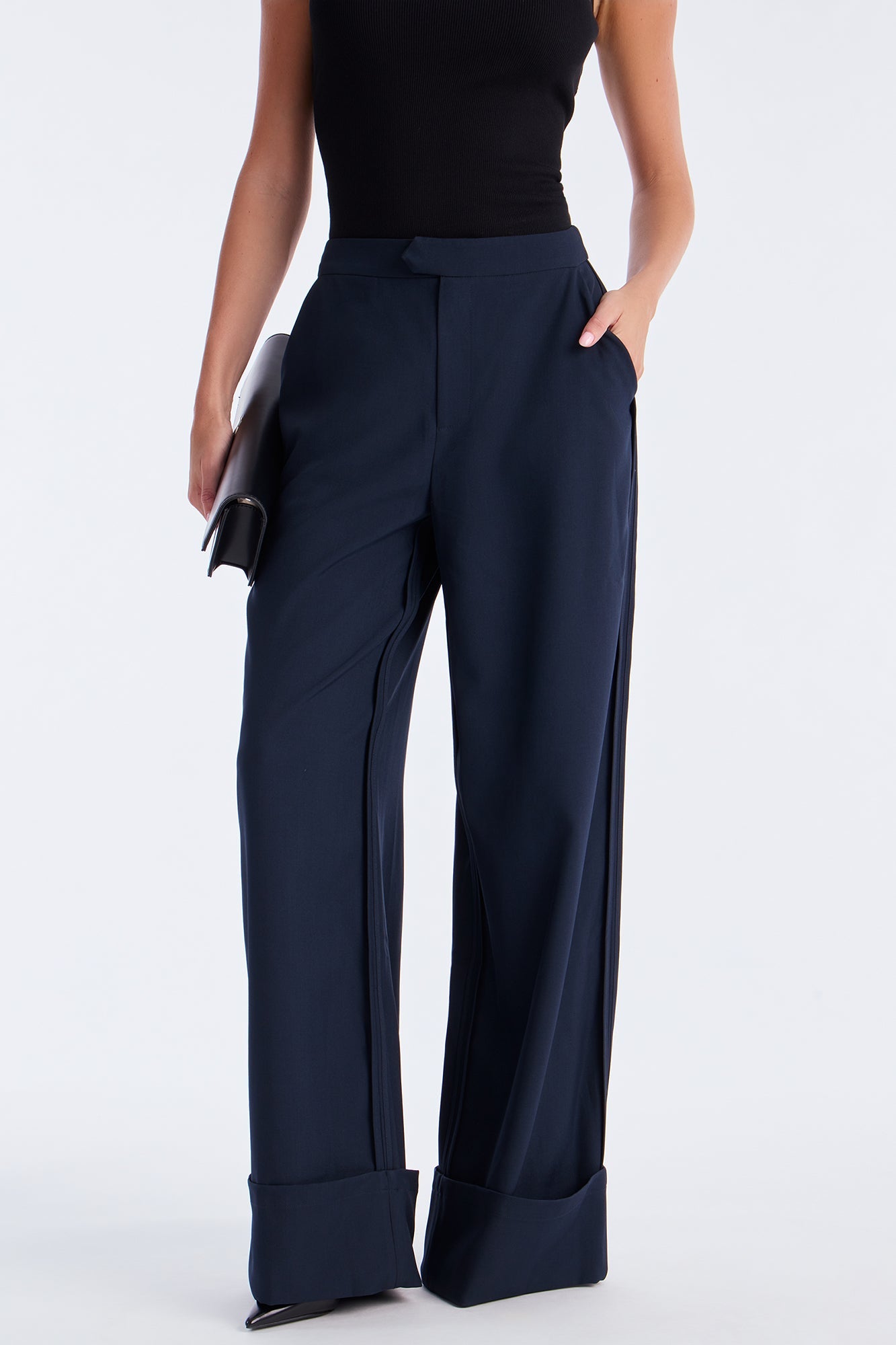 Executive Decisions Cuffed Trouser Pant 32″ - Navy/combo