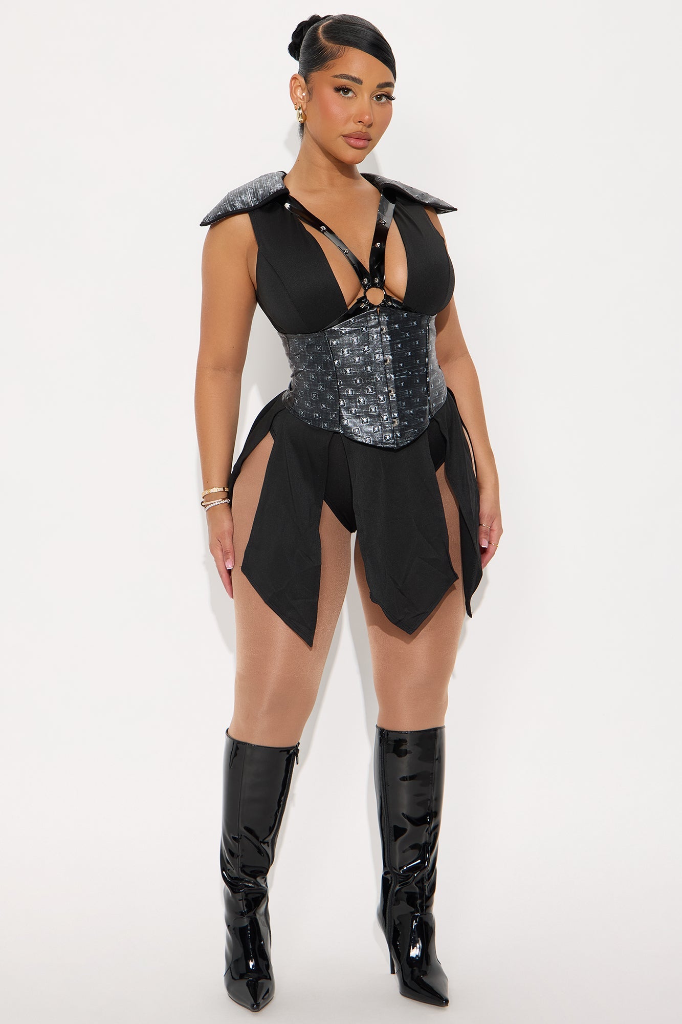 Swordplay Siren 3 Piece Halloween Costume - Black