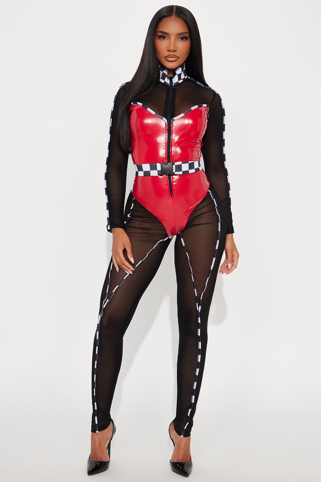 Need For Speed 2 Piece Halloween Costume - Black/Red