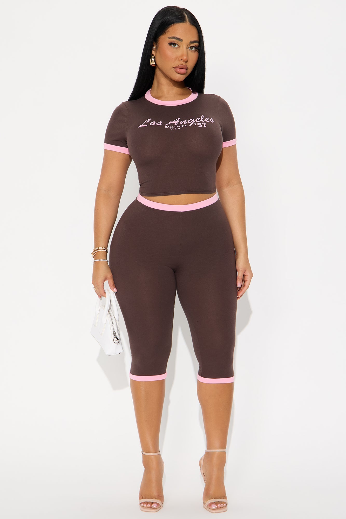 Los Angeles 97' Capri Set - Chocolate