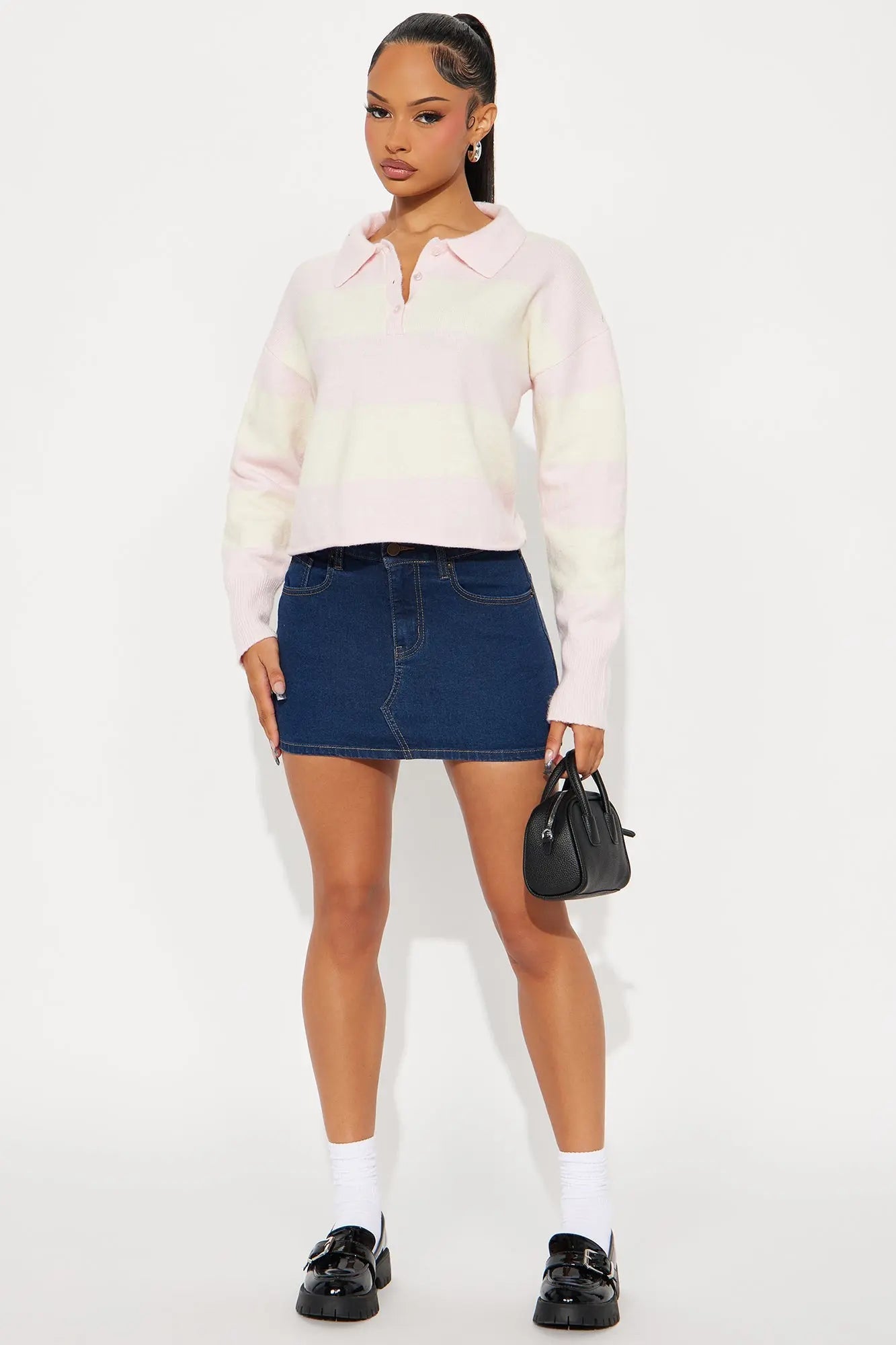 Raven Denim Rinse Wash Mini Skirt - Rinse Blue Wash