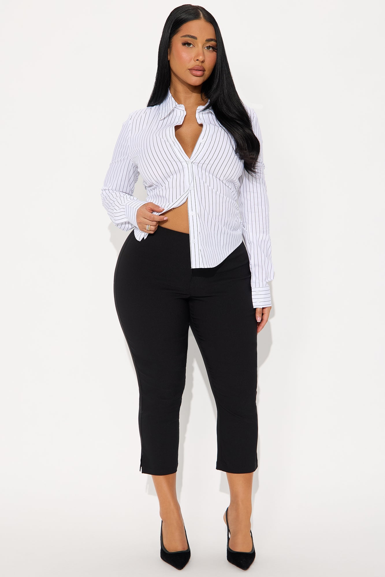 Slim Chances Skinny Capri Pant - Black