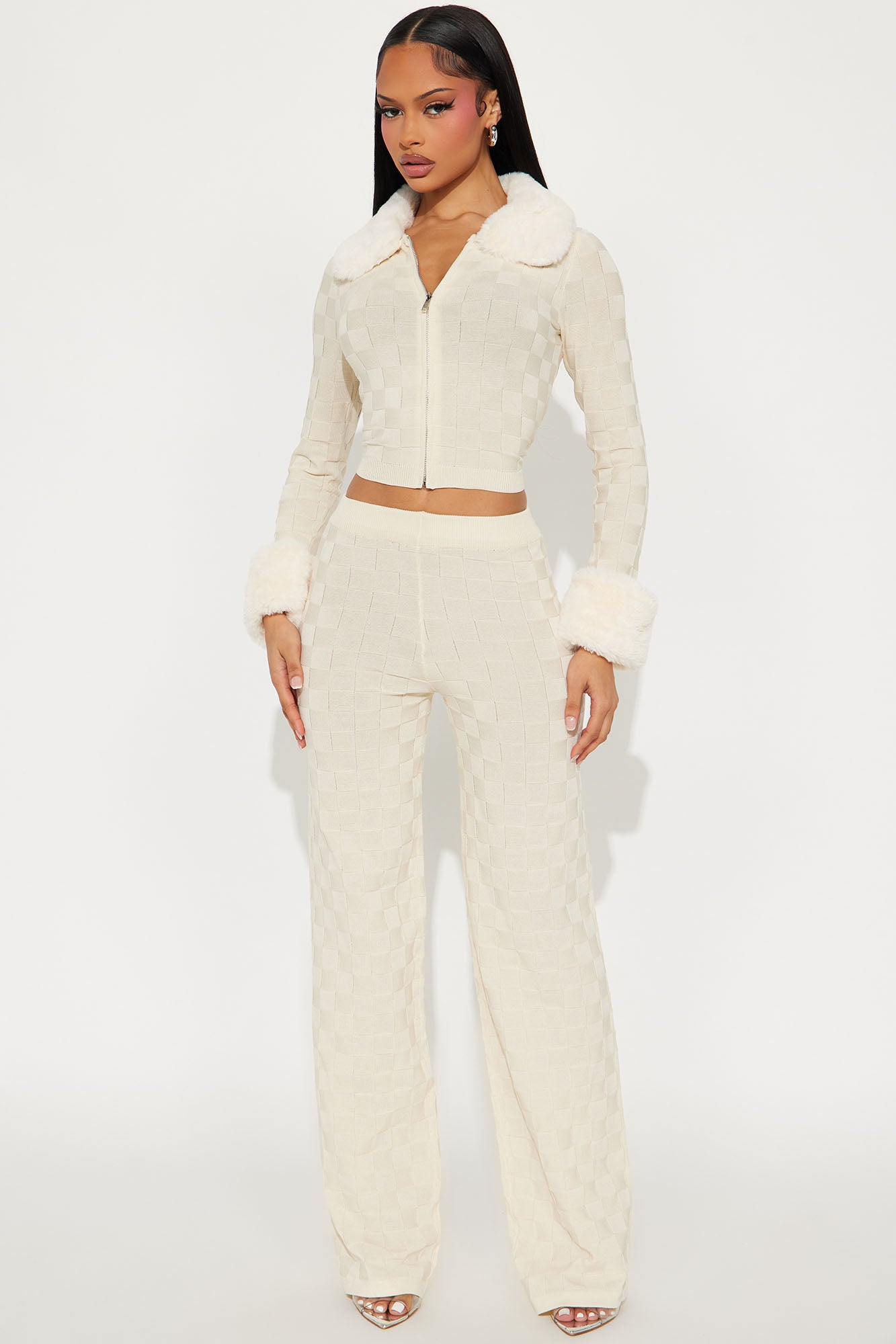 Cuffing Season Sweater Pant Set - Cream