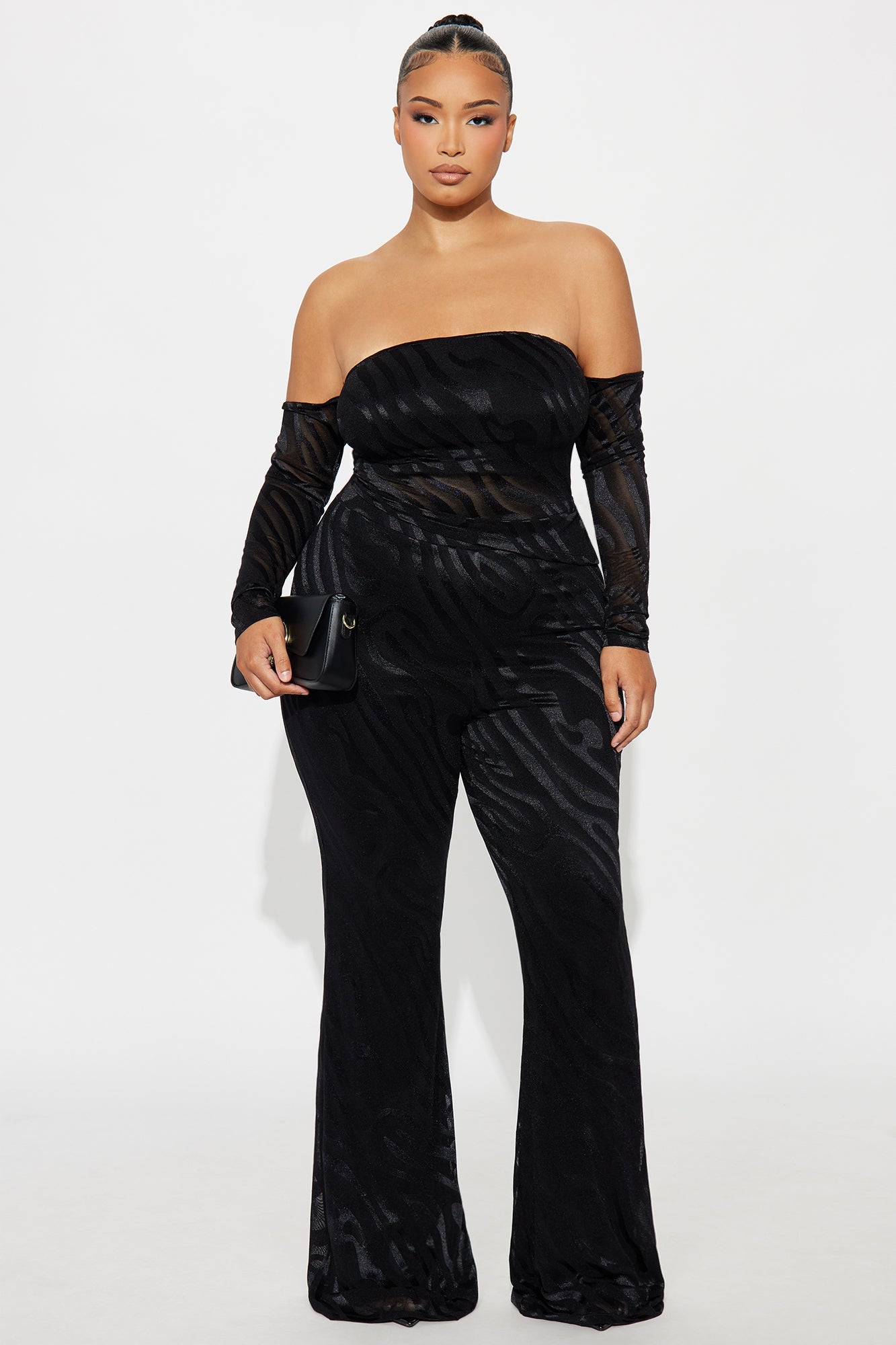 Always Untamed Mesh Pant Set - Black