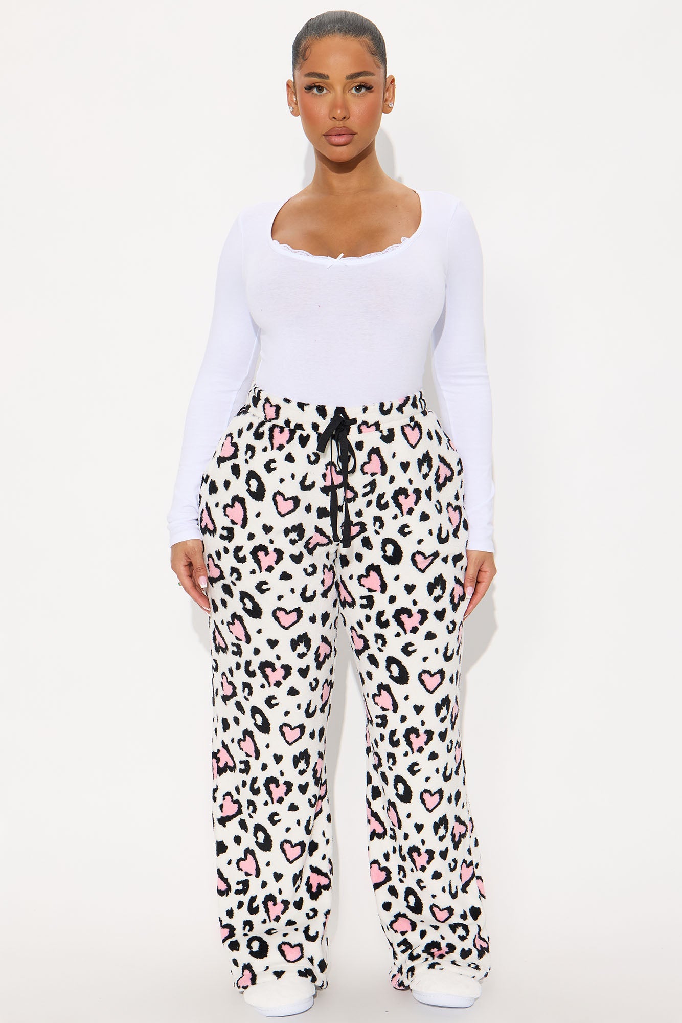Wild At Heart Plush PJ Pants - Grey/combo