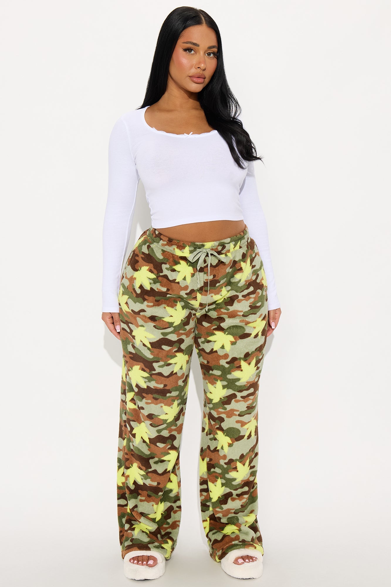 Just Chill Plush PJ Pants - Olive