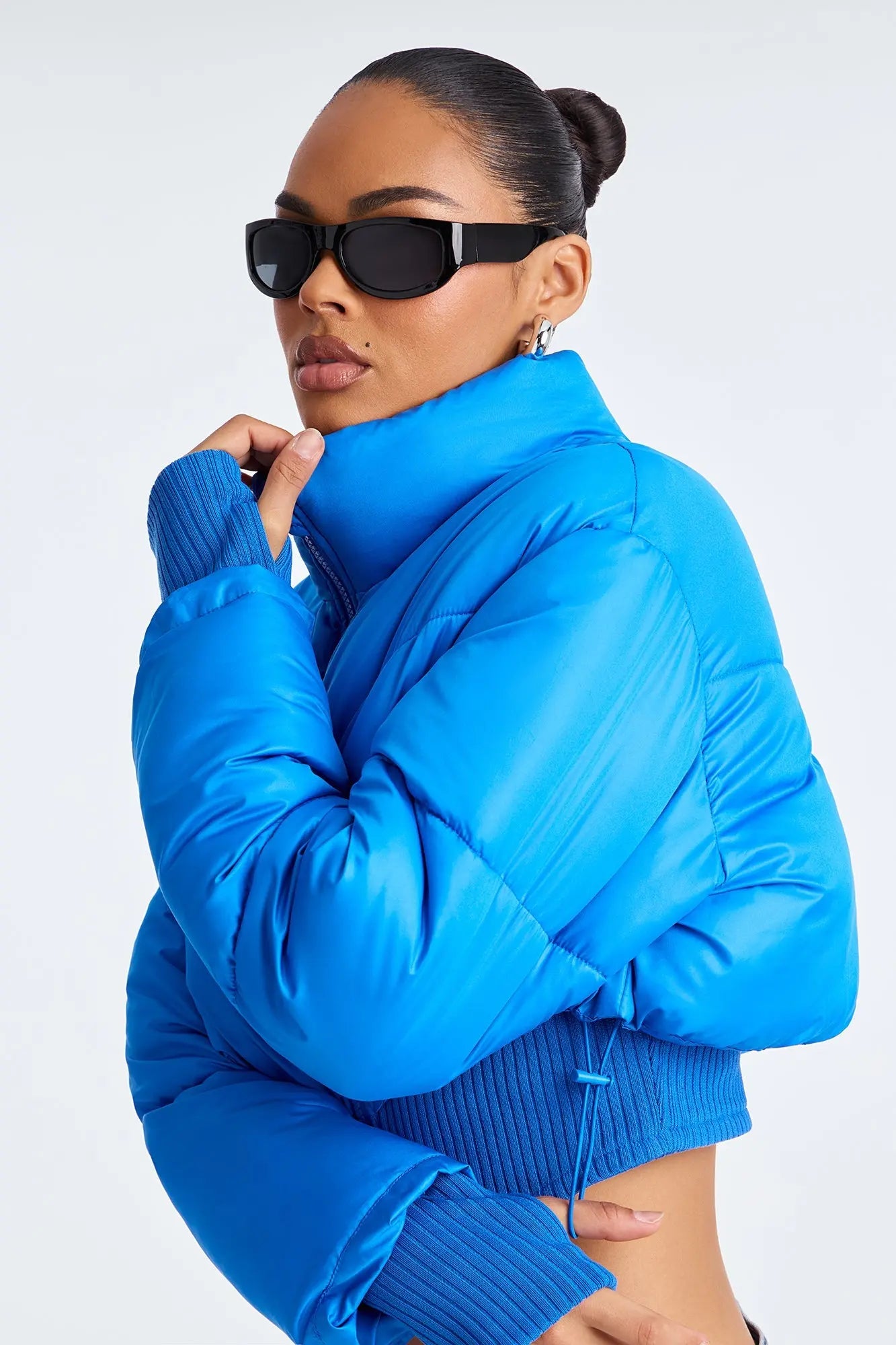 Rowan Cropped Puffer Jacket - CobaltBlue