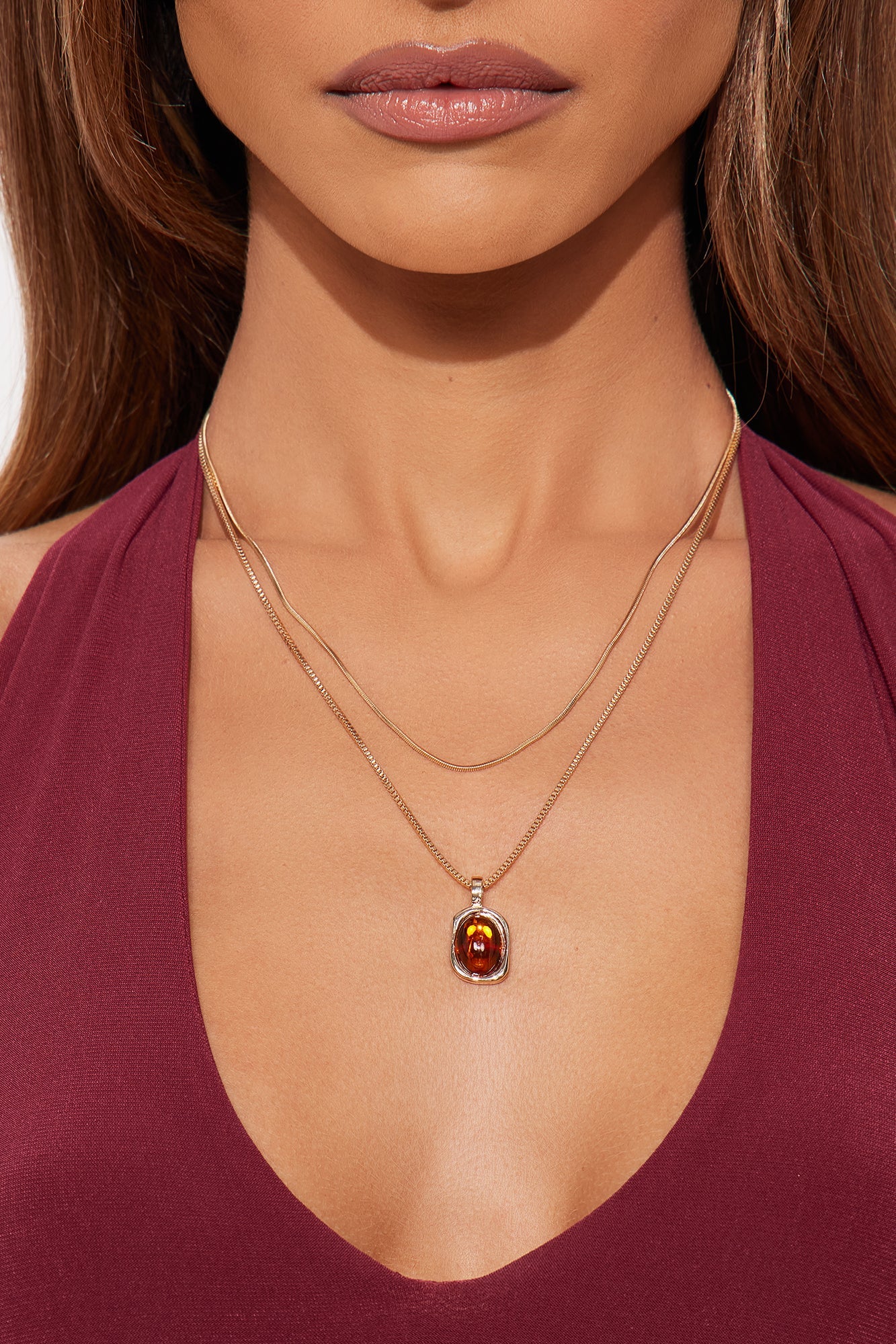 Spot Of Serenity Layered Necklace - Gold