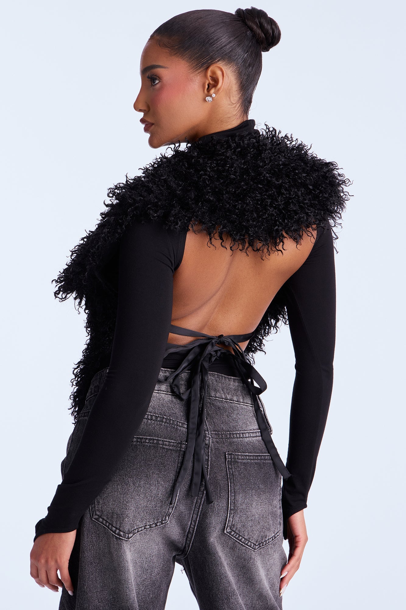 So Shaggy Body Scarf - Black