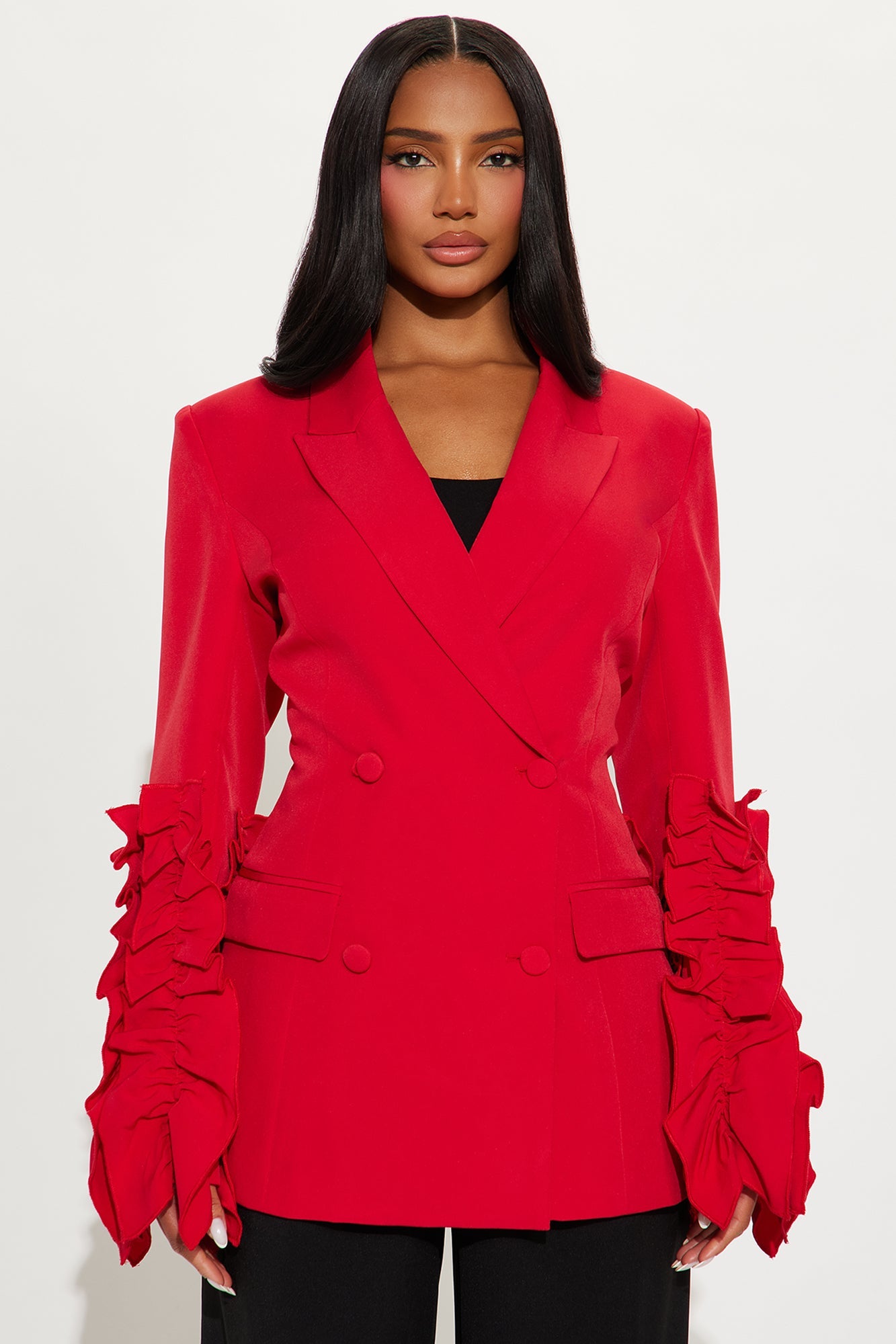 One Night In Spain Blazer - DarkRed