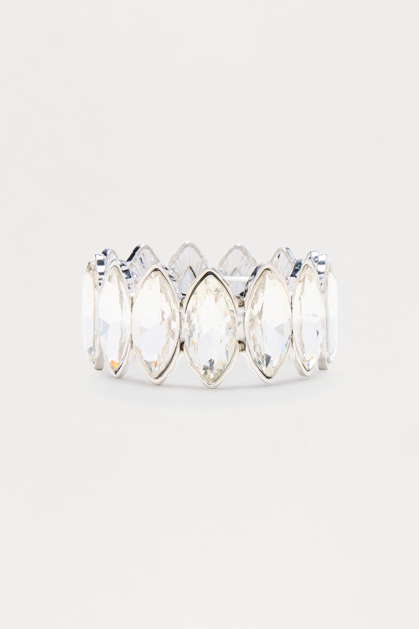 Crystal Dance Rhinestone Bracelet - Silver